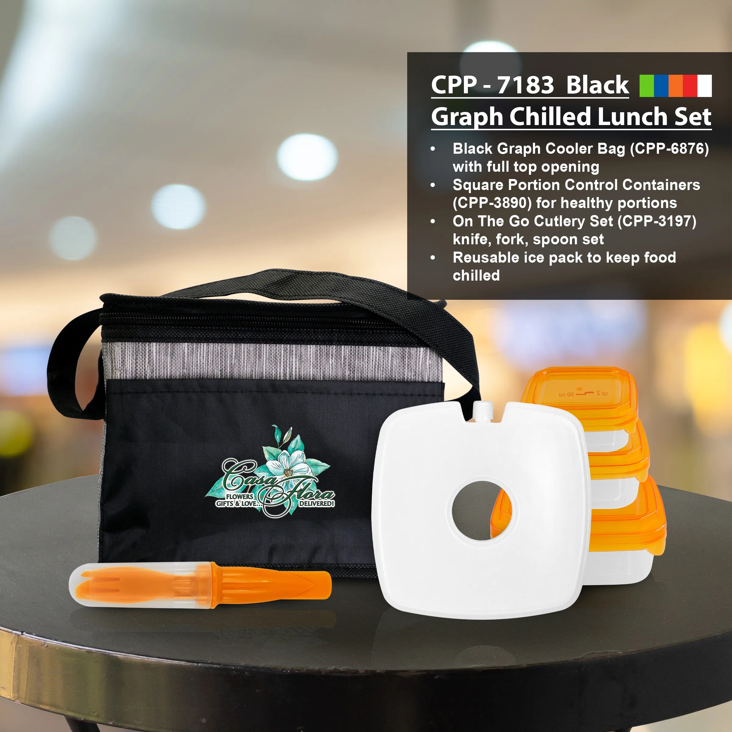 Black Graph Chilled Lunch Set 10
