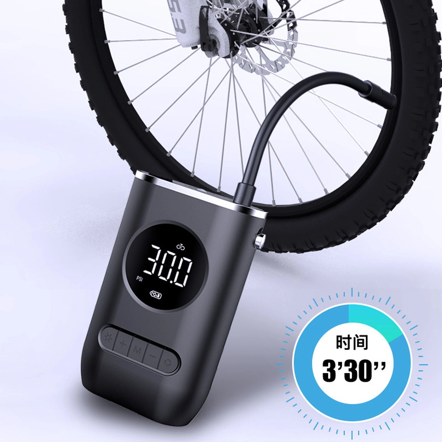 Quick-Fill Electric Air Pump With Precise Pressure Gauge 3