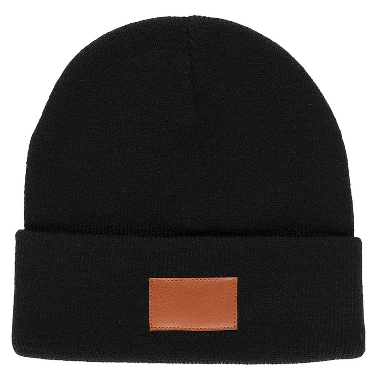 "TIBURON" Fashion and Performance Knit Cuffed Beanie with Patch 17