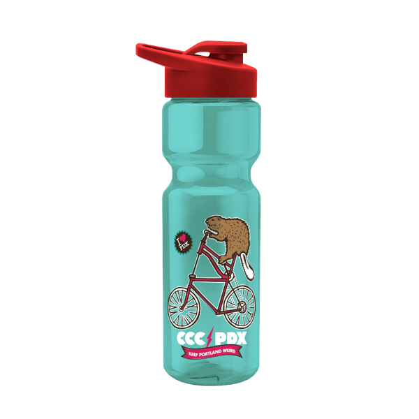 Blazer 28oz Transparent Bike Bottle w/Drink-thru Lid 1442