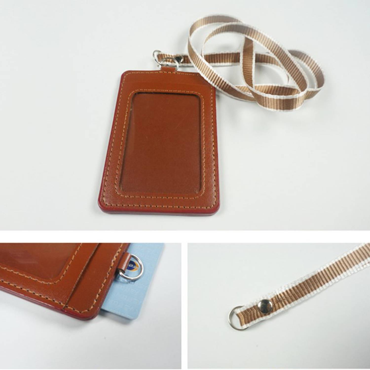 PU Leather ID Badge Holder 2