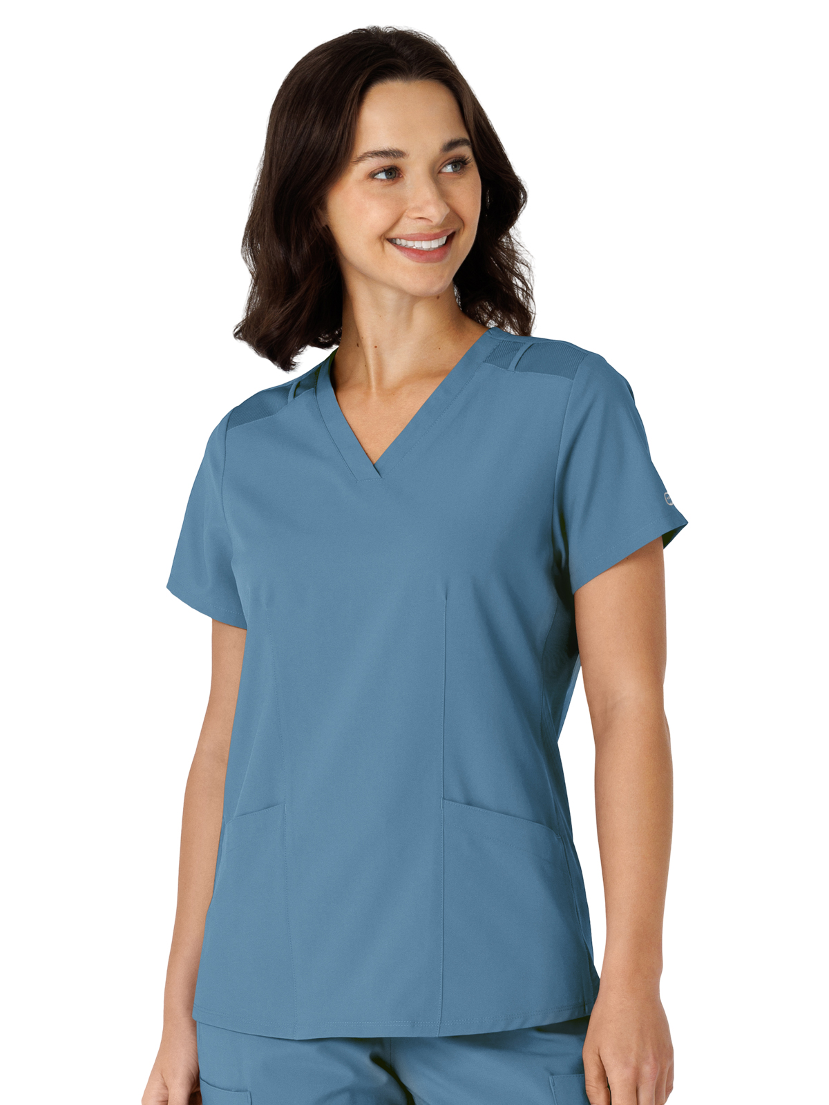 Wink - W123 - Women's Flex-n-Reach Side Panel V-Neck Top 42