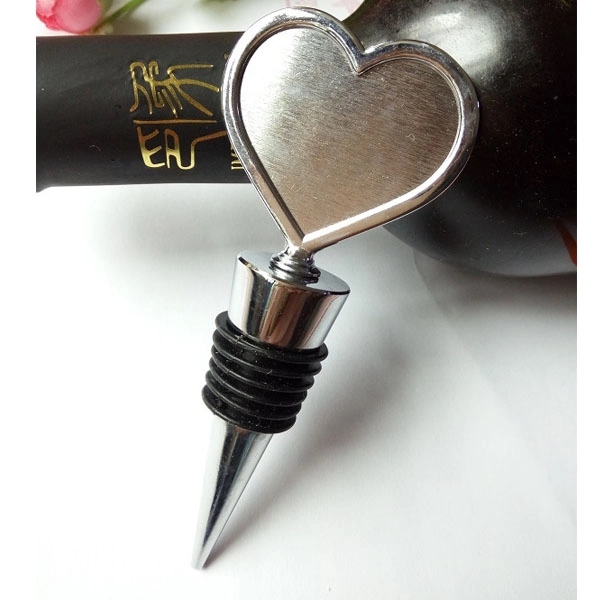 Metal Heart Shaped Wine Bottle Stopper 3