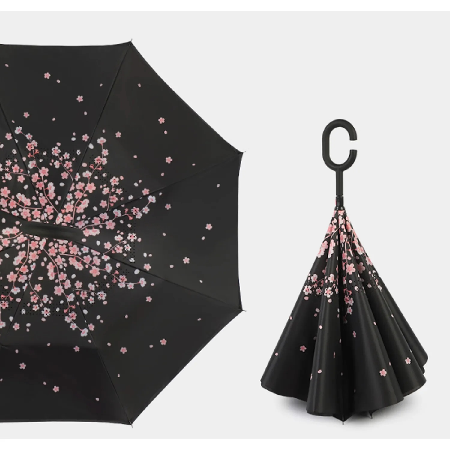 Double Layer Inverted Umbrella With C-Shaped Handle 5