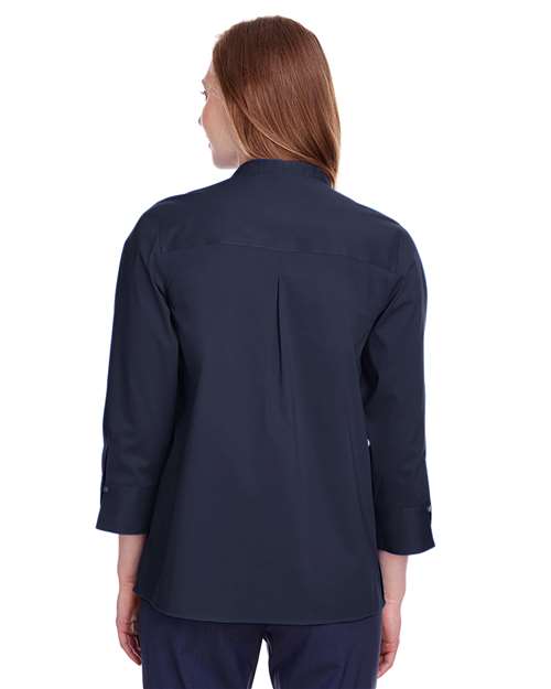 Women's Crown Collection® Stretch Broadcloth Three-Quarter Sleeve Blouse - DG560W 3