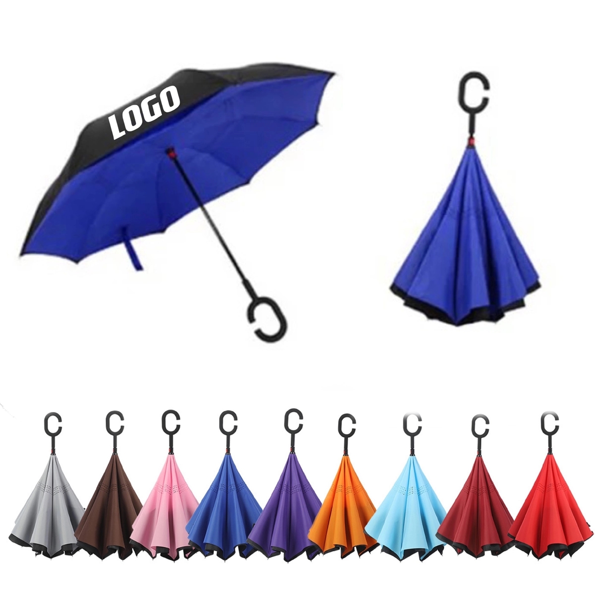 49" Double Layer Inverted Umbrella 3