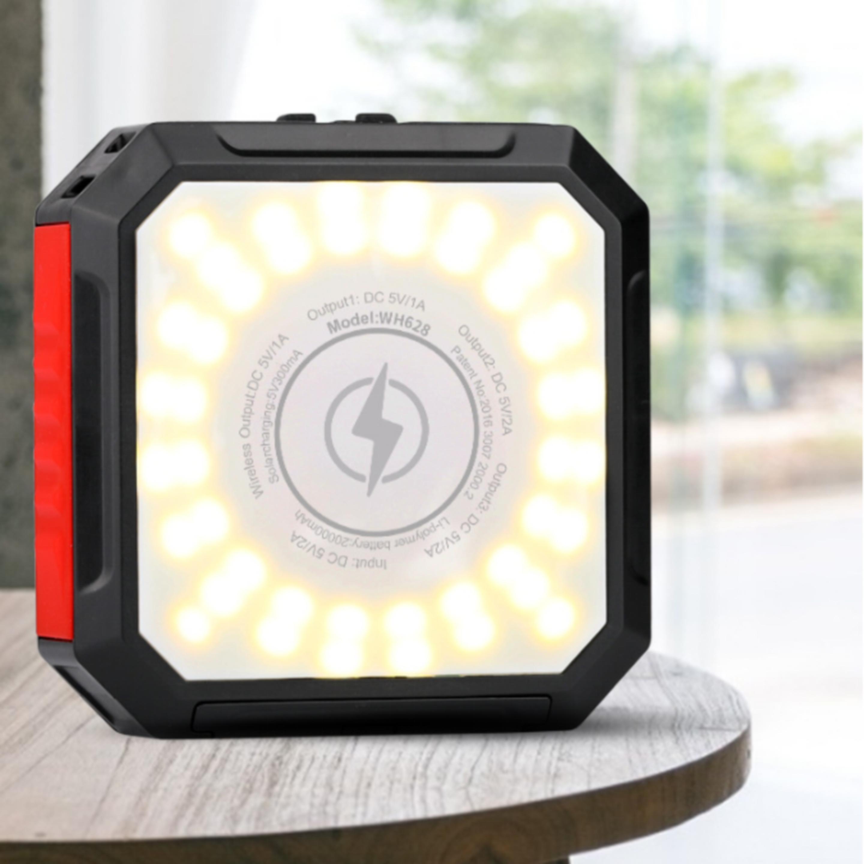 Solar wireless charger LED large screen lighting power bank 2