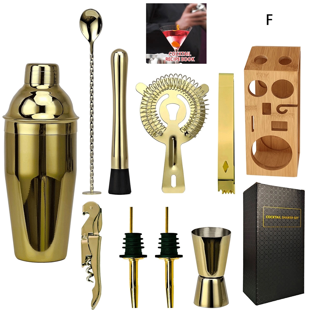 10Pcs Cocktail Shaker Set 1