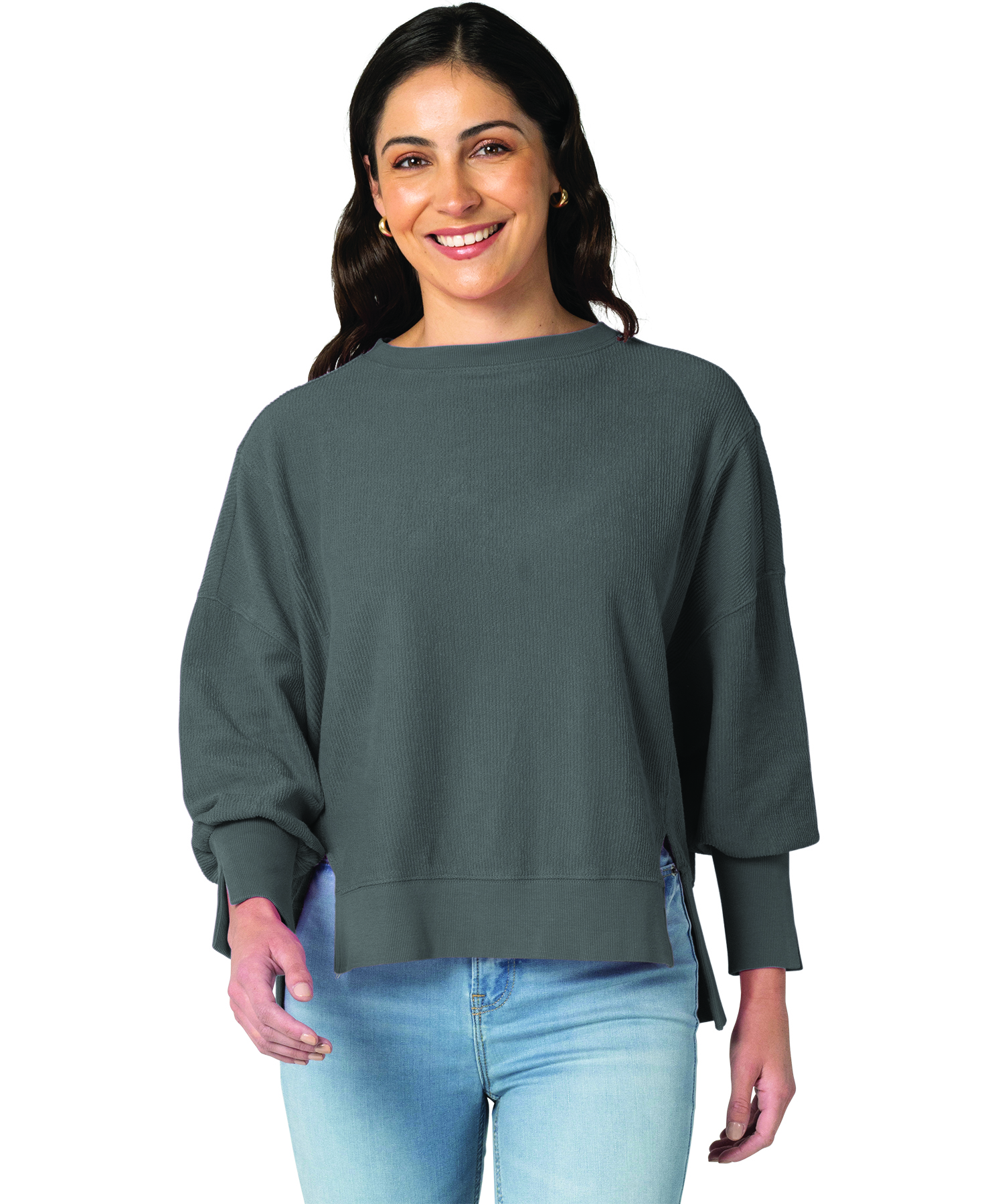 Women's Camden Spliced Crew Neck Sweatshirt 7