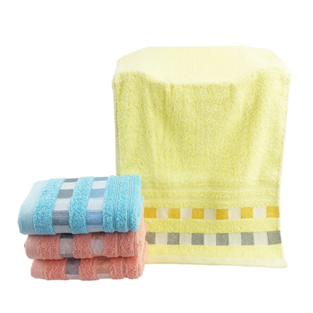 Gift Cotton Hand Towel With Plaid Pattern Border 4
