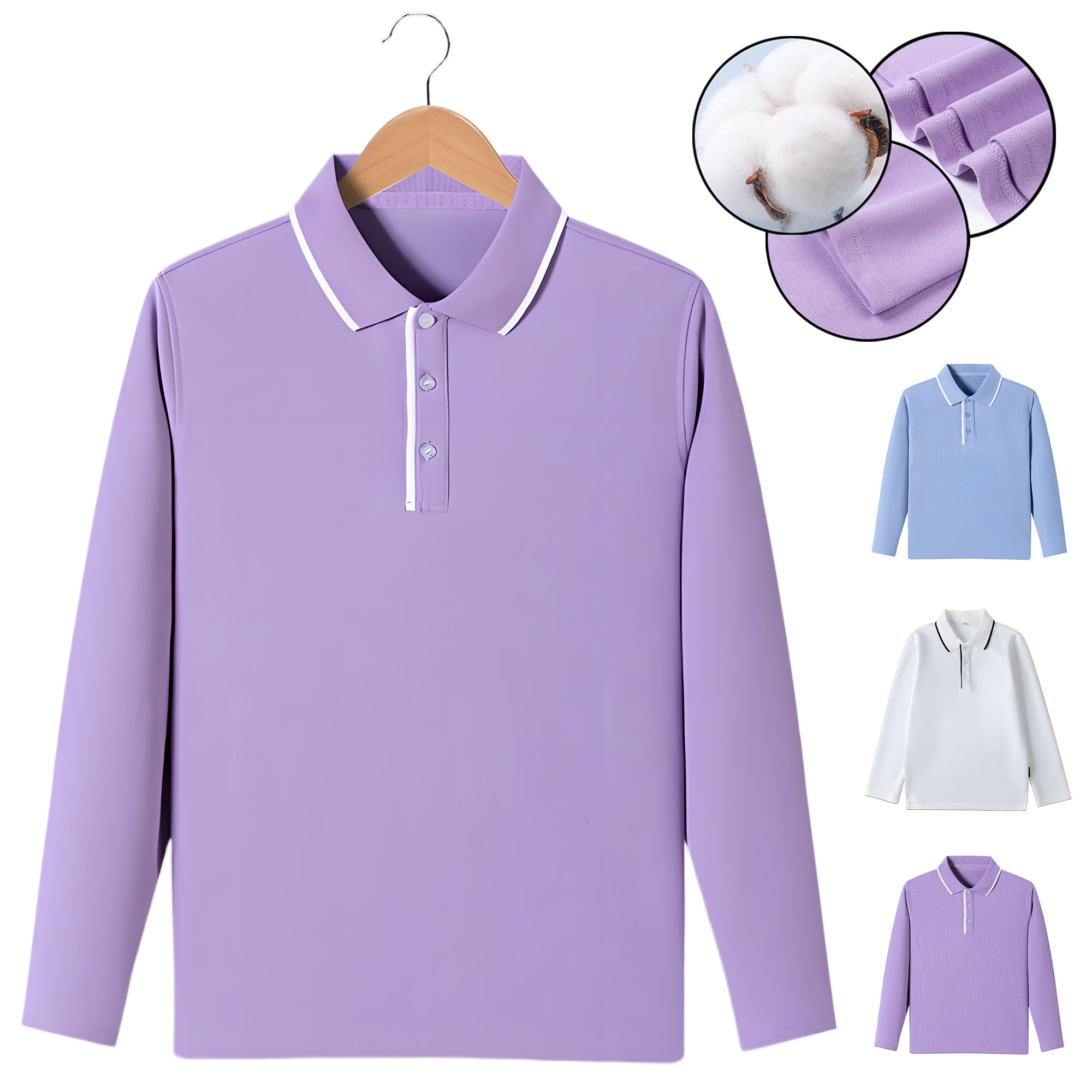 Custom Kids Long Sleeve Polo Shirt British Style 4