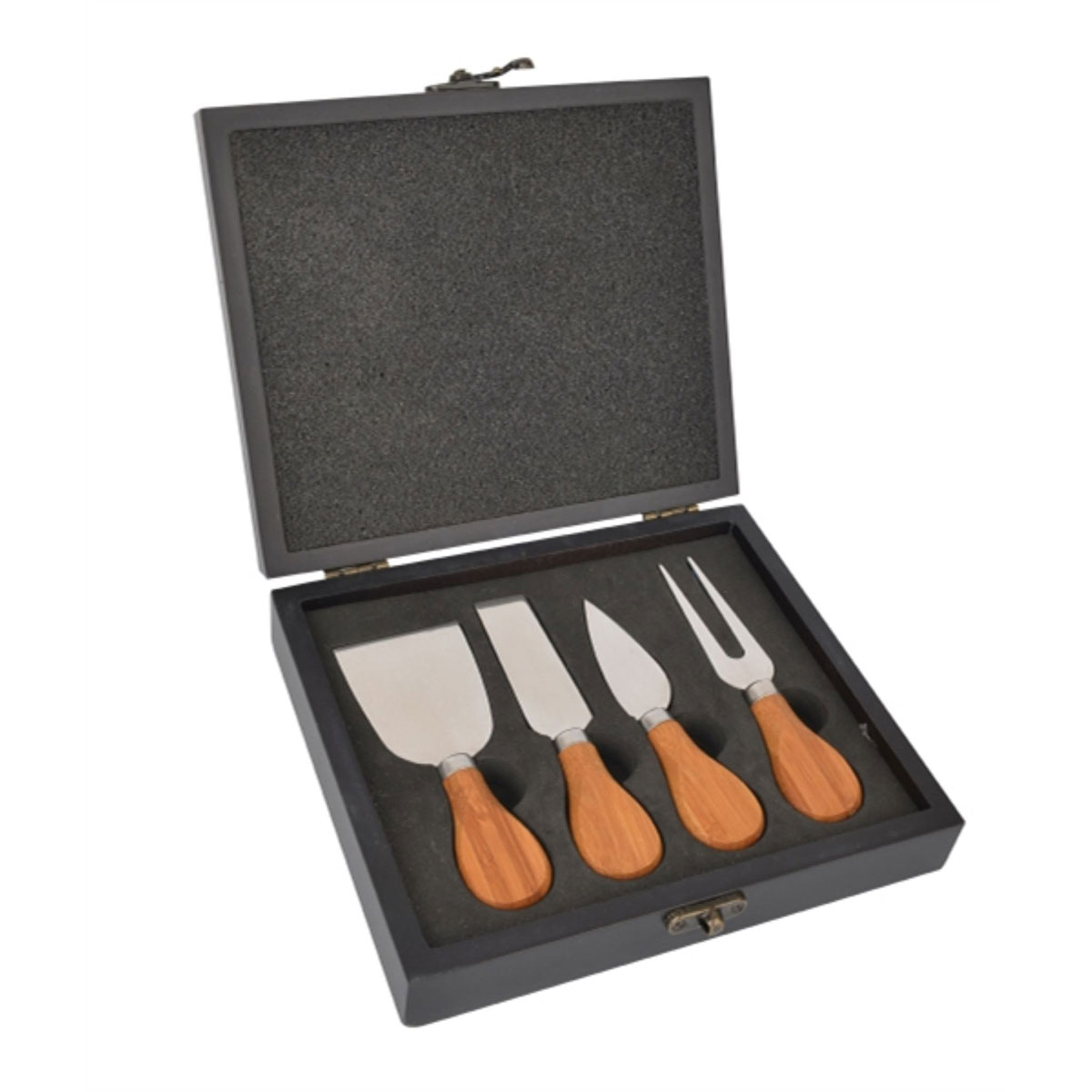 WineVault Gourmet four piece cheese knife set with wood case 7