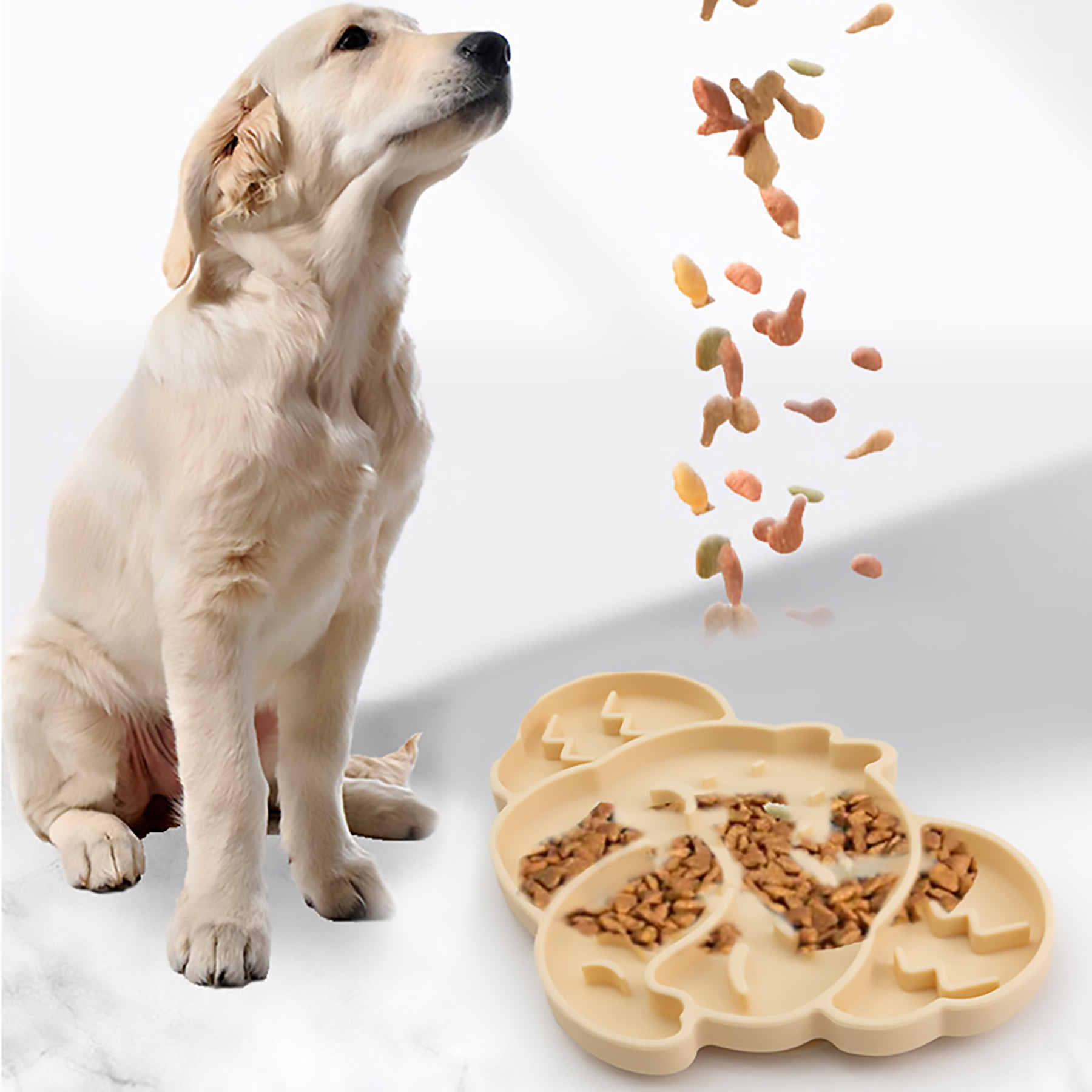 Silicone Pet Slow Food Plate 6