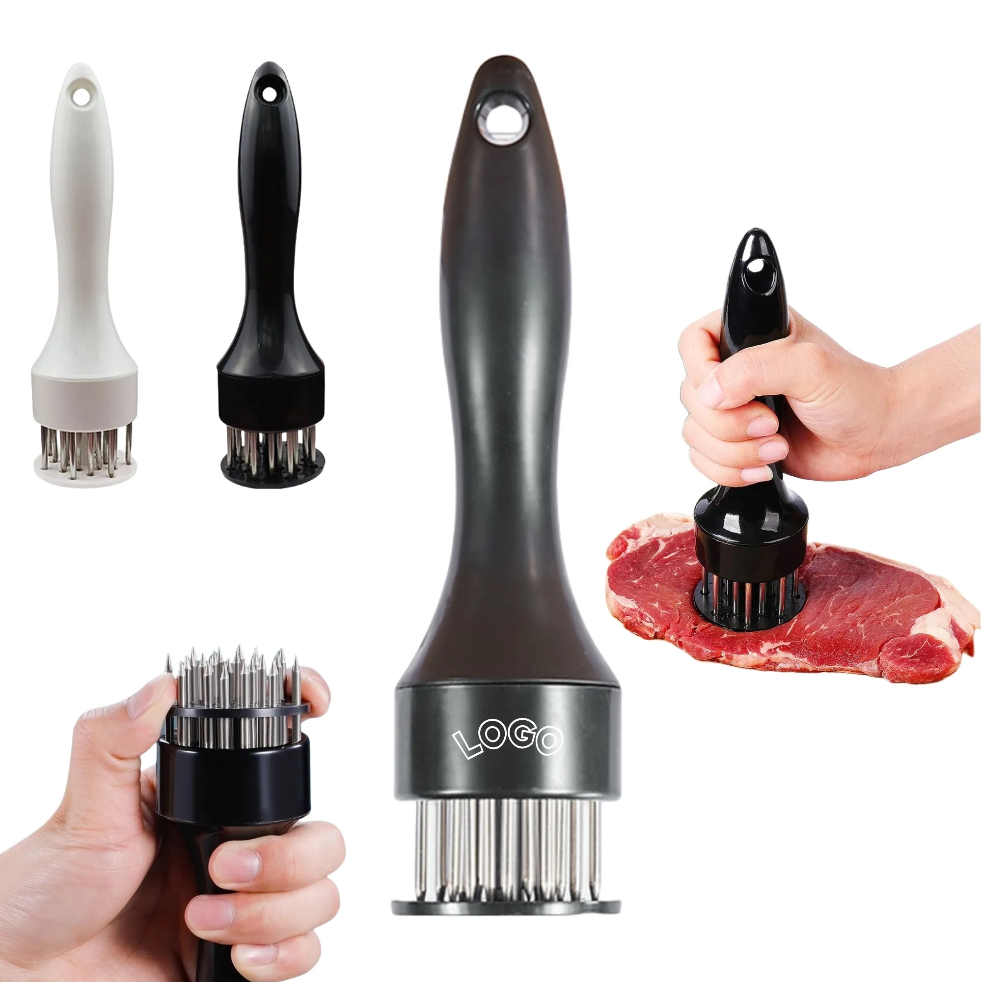 Kitchen Cooking BBQ Stainless Steel Meat Tenderizer Tool 2