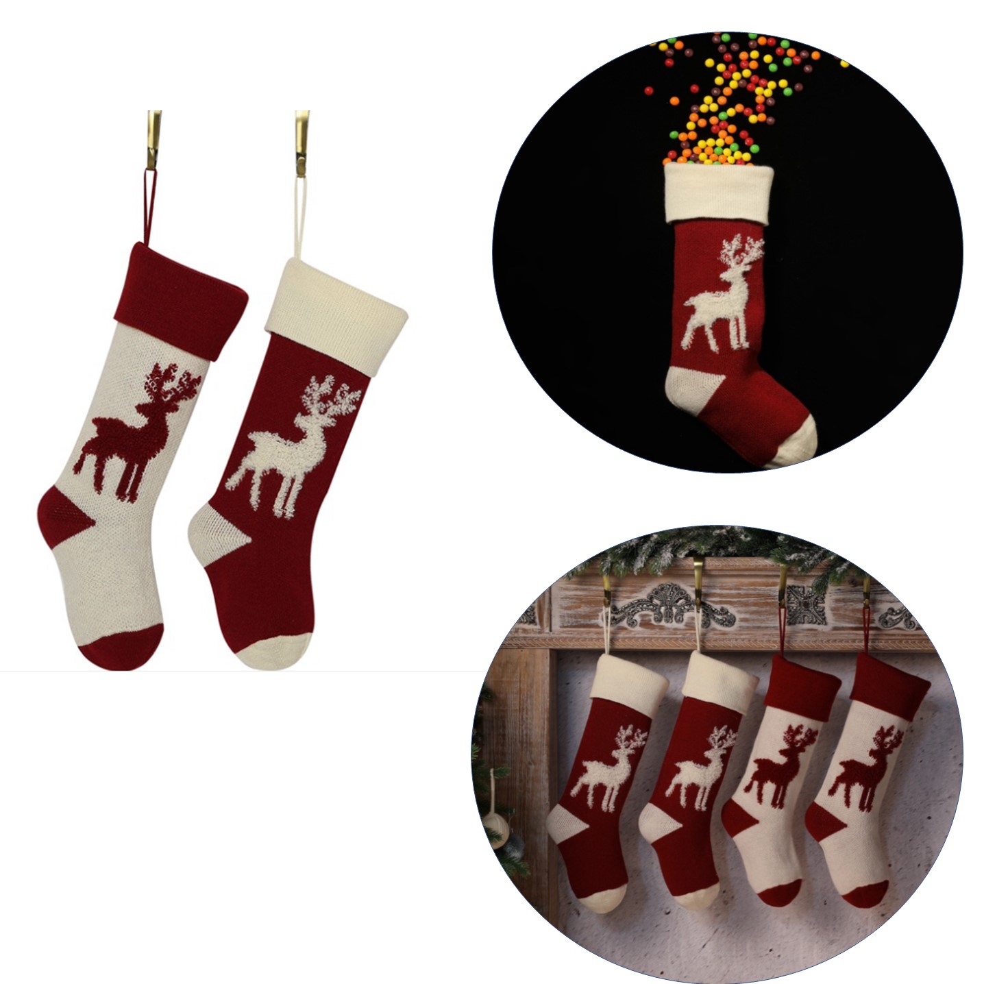 Santa Reindeer Tactical Christmas Stocking Bag 2