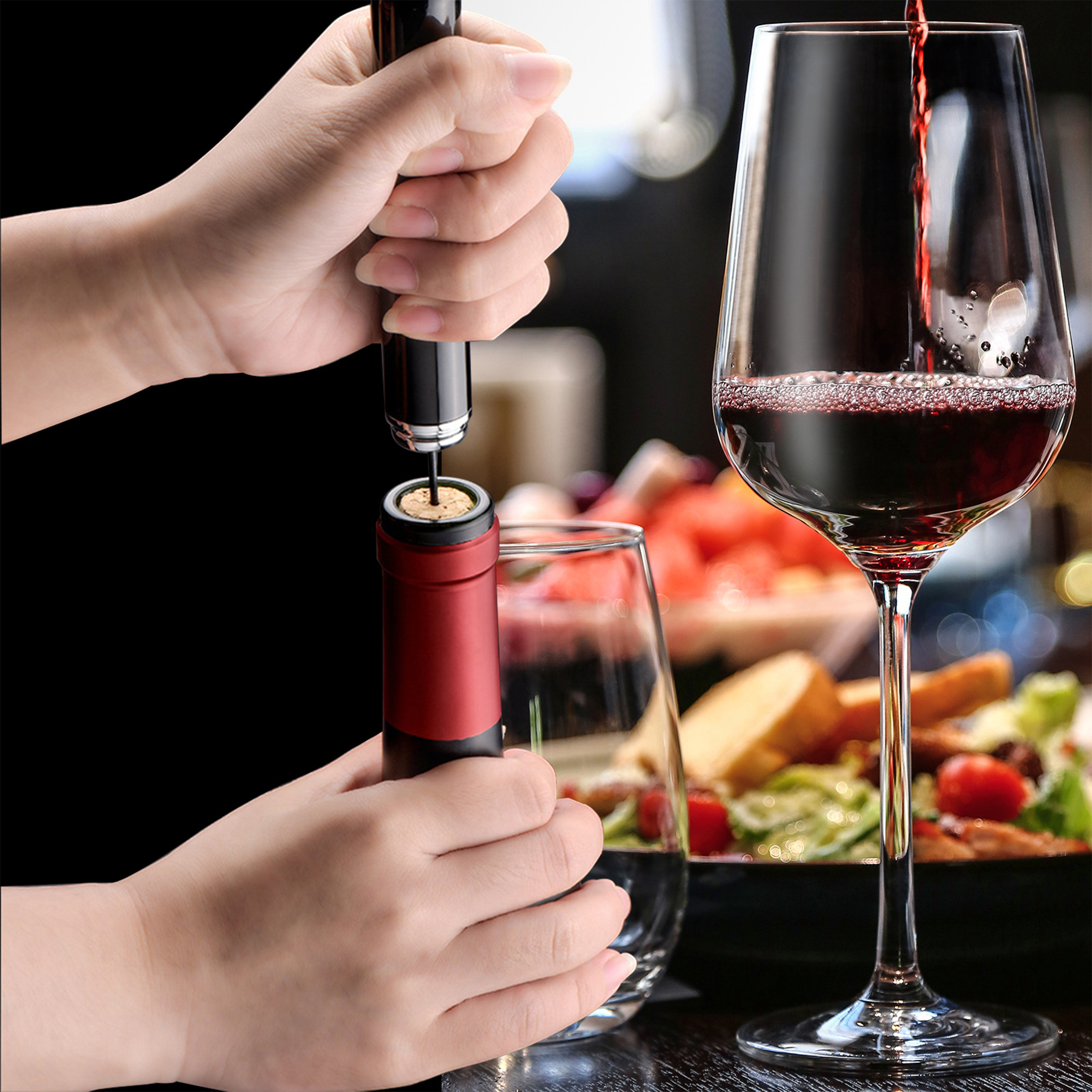 Abs All-In-One Wine Opener And Pourer Set ?C Compact And Stylish 2