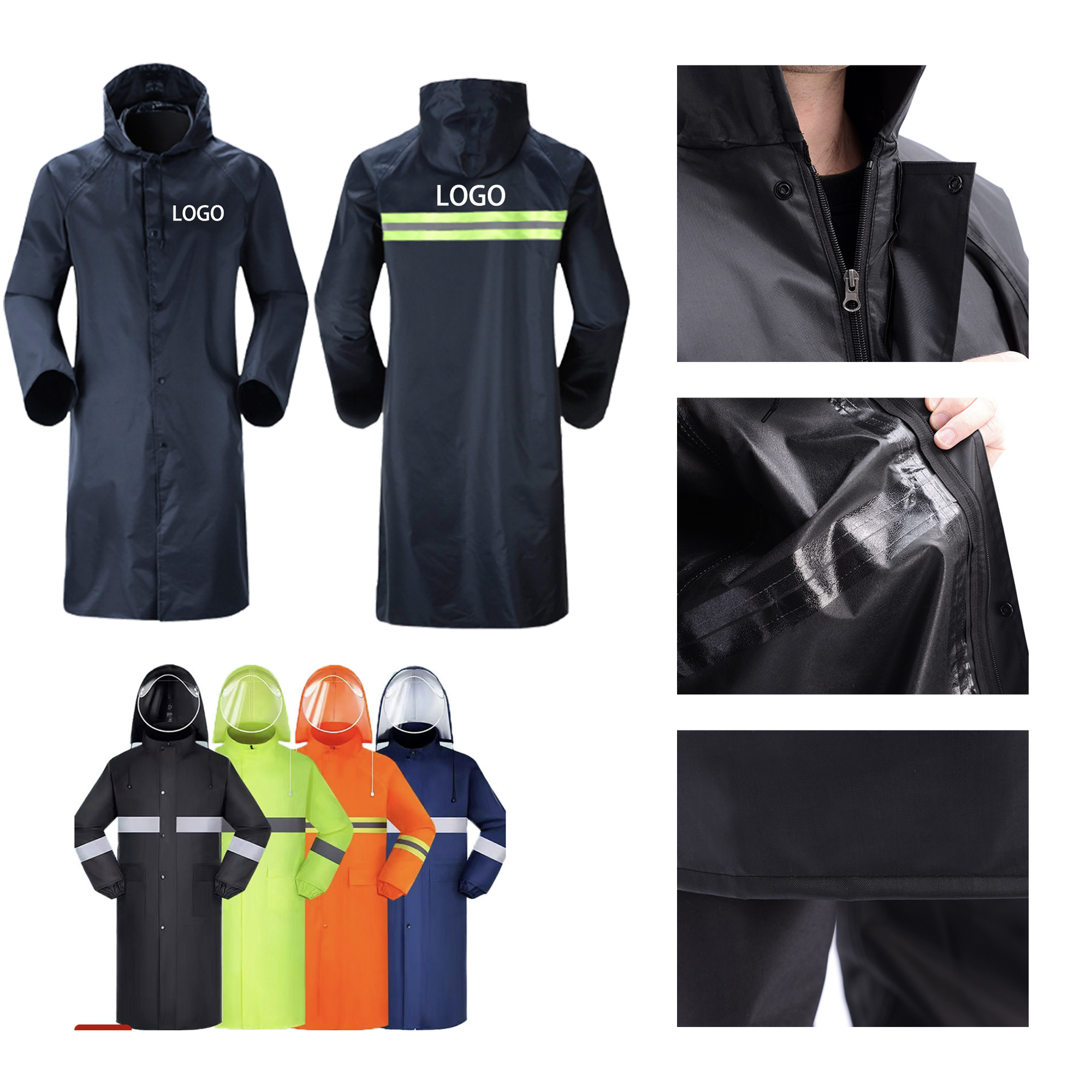 MOQ 10 PCS Lightweight Portable Raincoat 2