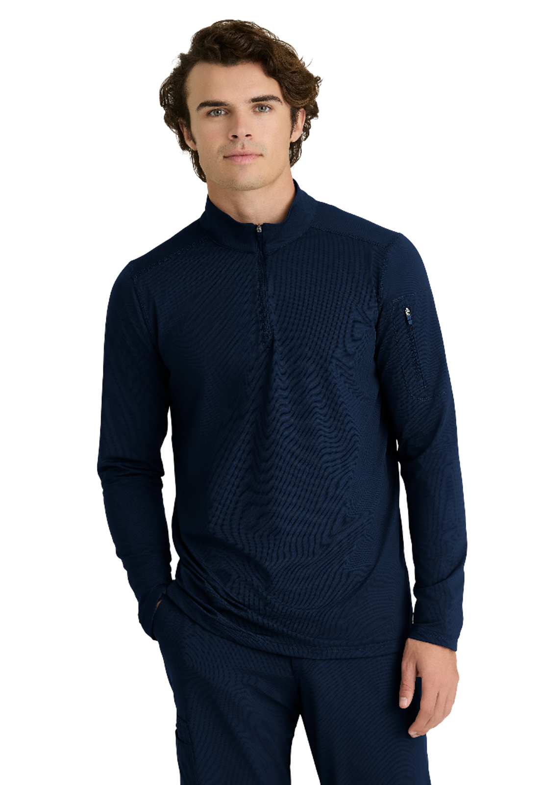 Skechers Slip-Ins - Men's One-Pocket Mock Neck Long Sleeve Propel Scrub Top 4
