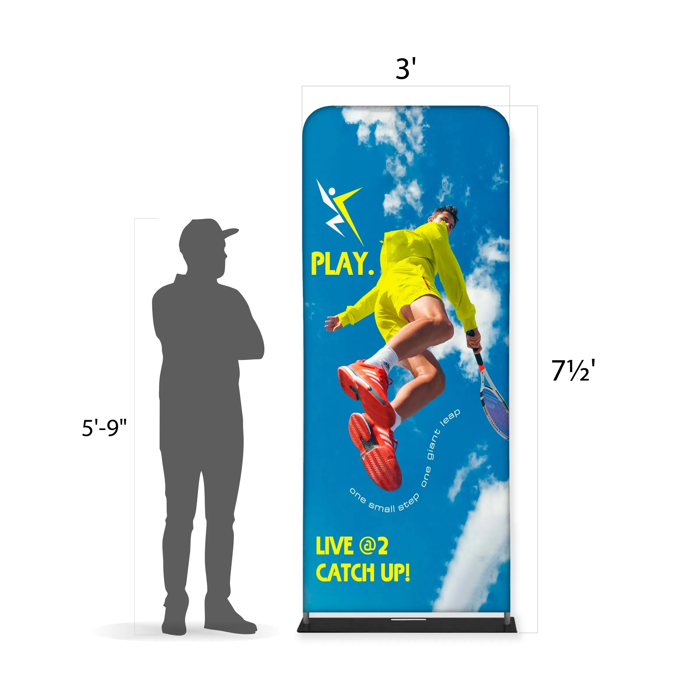 Tube Banner, Double Sided Digitally Printed - 7.5'x3' 3