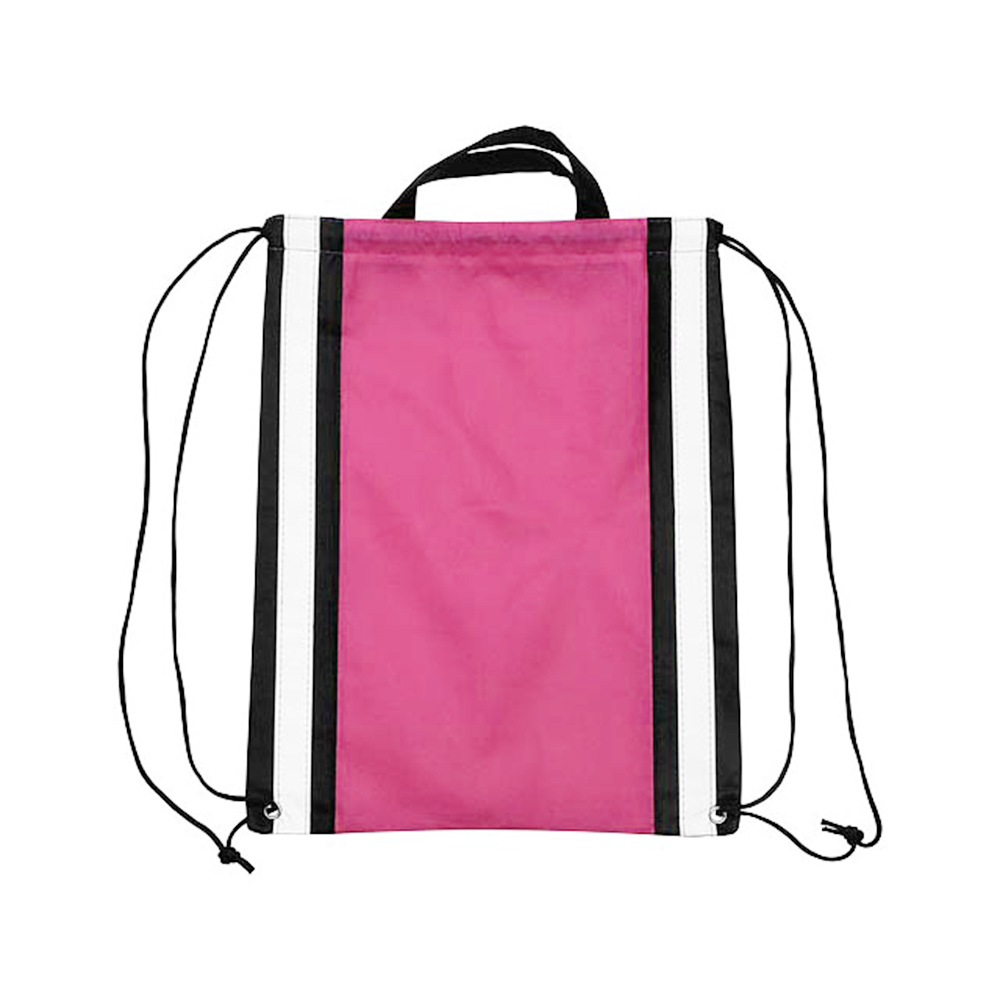 Vertical Reflective Drawstring Backpack Tote 6