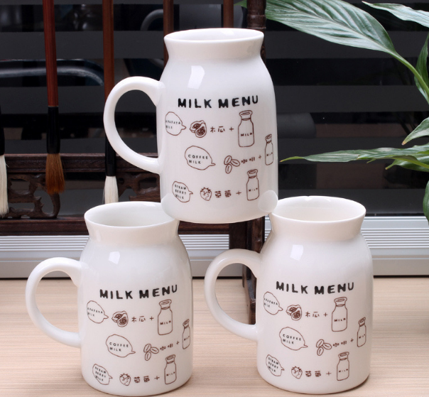 Ceramic Mug Cartoon Breakfast Milk Cup 3