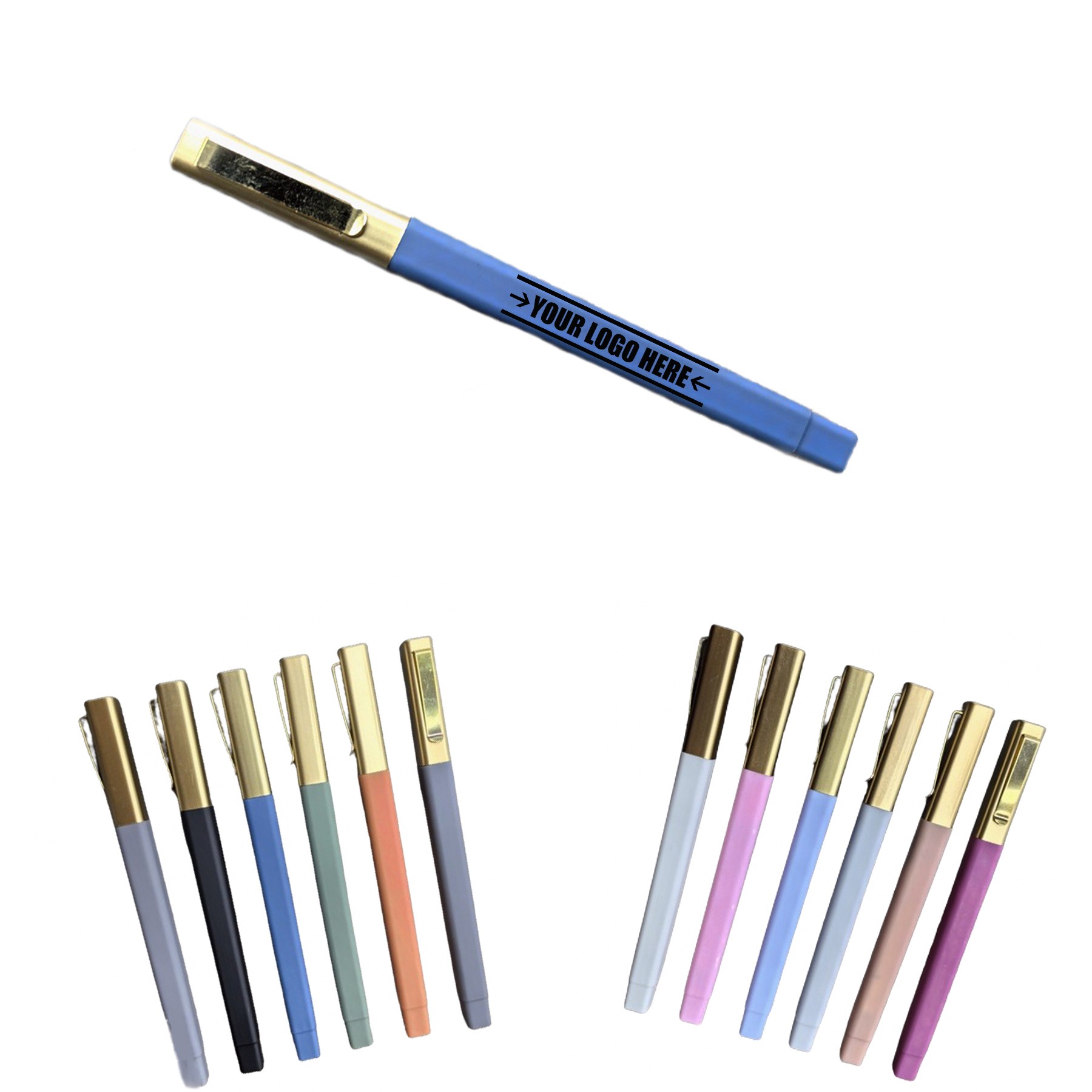 Writing Pen With Gold Pen Cap