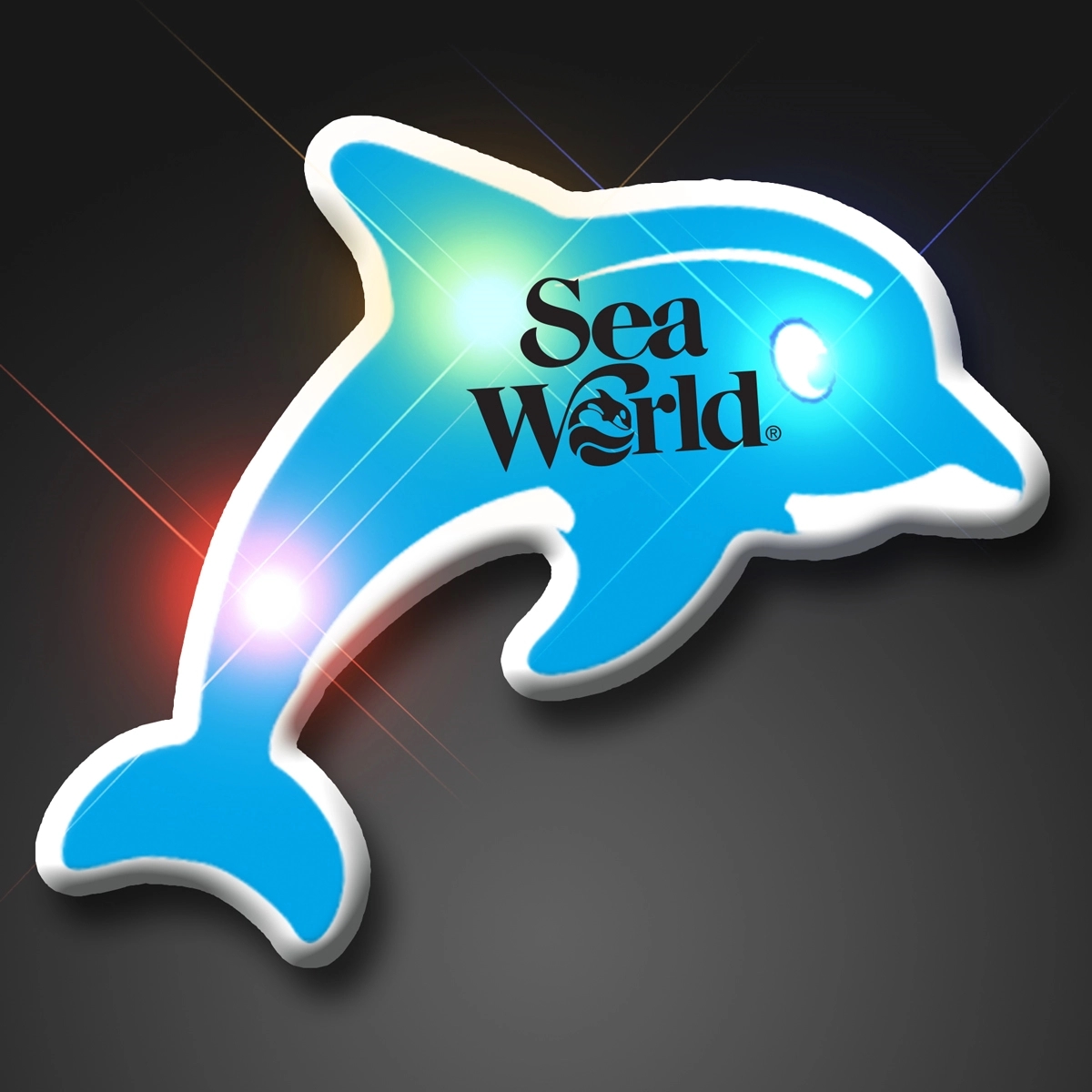 LED Light Up Dolphin Flashing pin 5