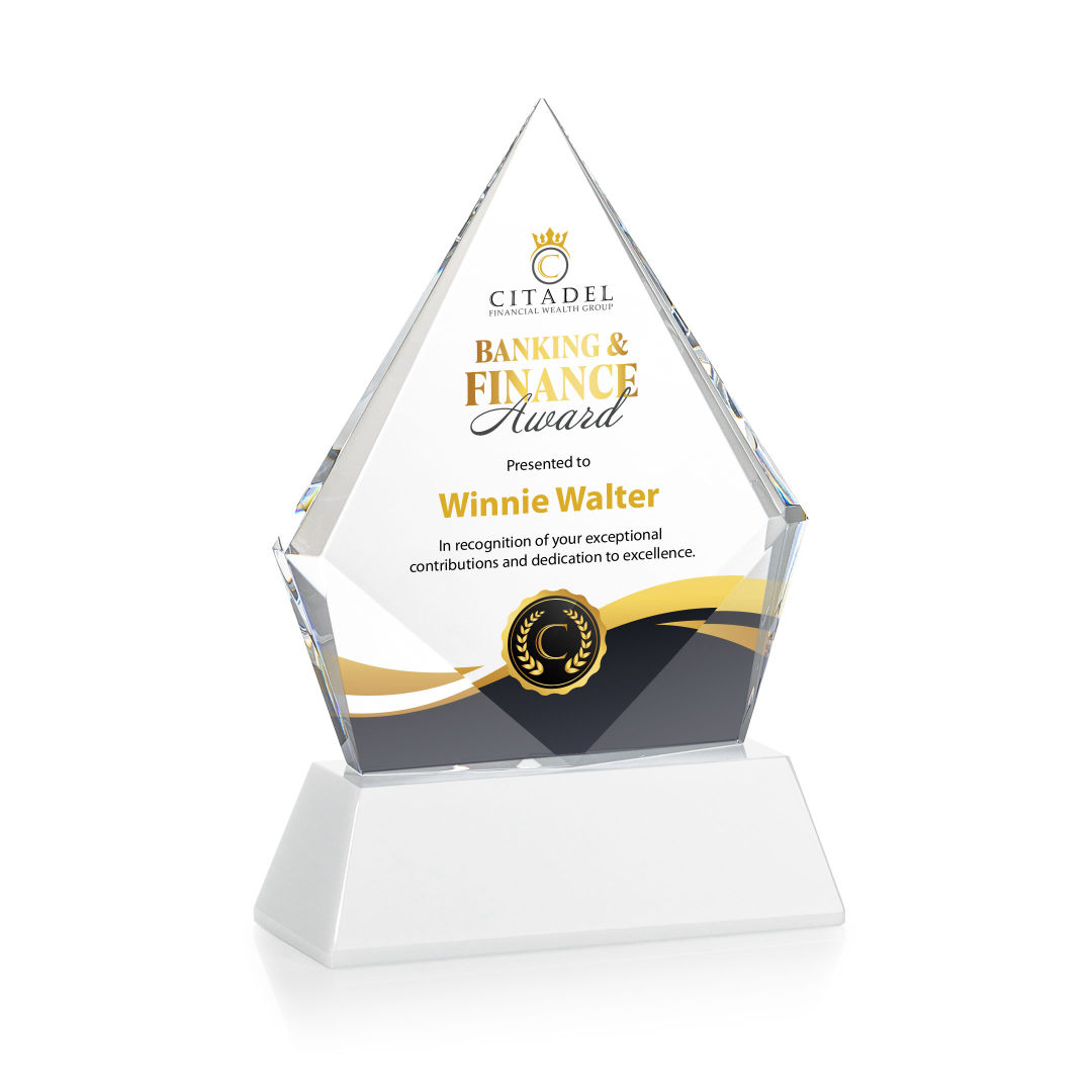 Shelton VividPrint™ Award on Newhaven Base - White 10