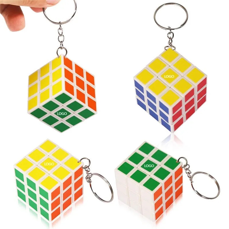 1.18" Mini Rubik's Cube With Keychain 1