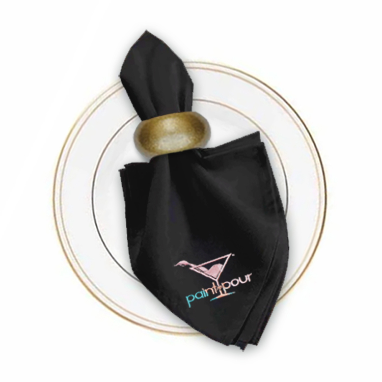 17 in. x 17 in. PolyPoplin™ Napkin (Embroidery Logo/Text) 82