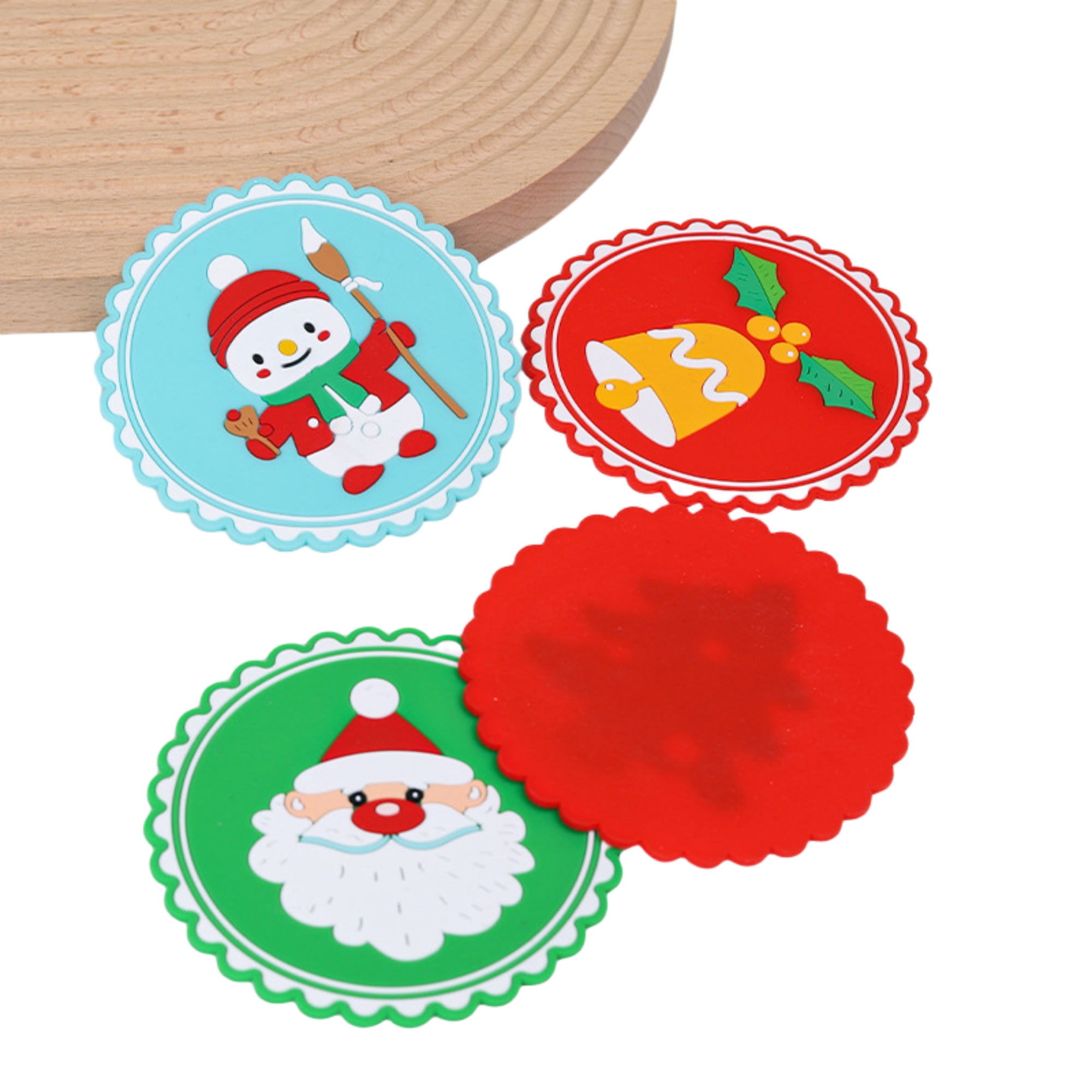 Christmas Rubber Vacation Drink Cup Coasters 9
