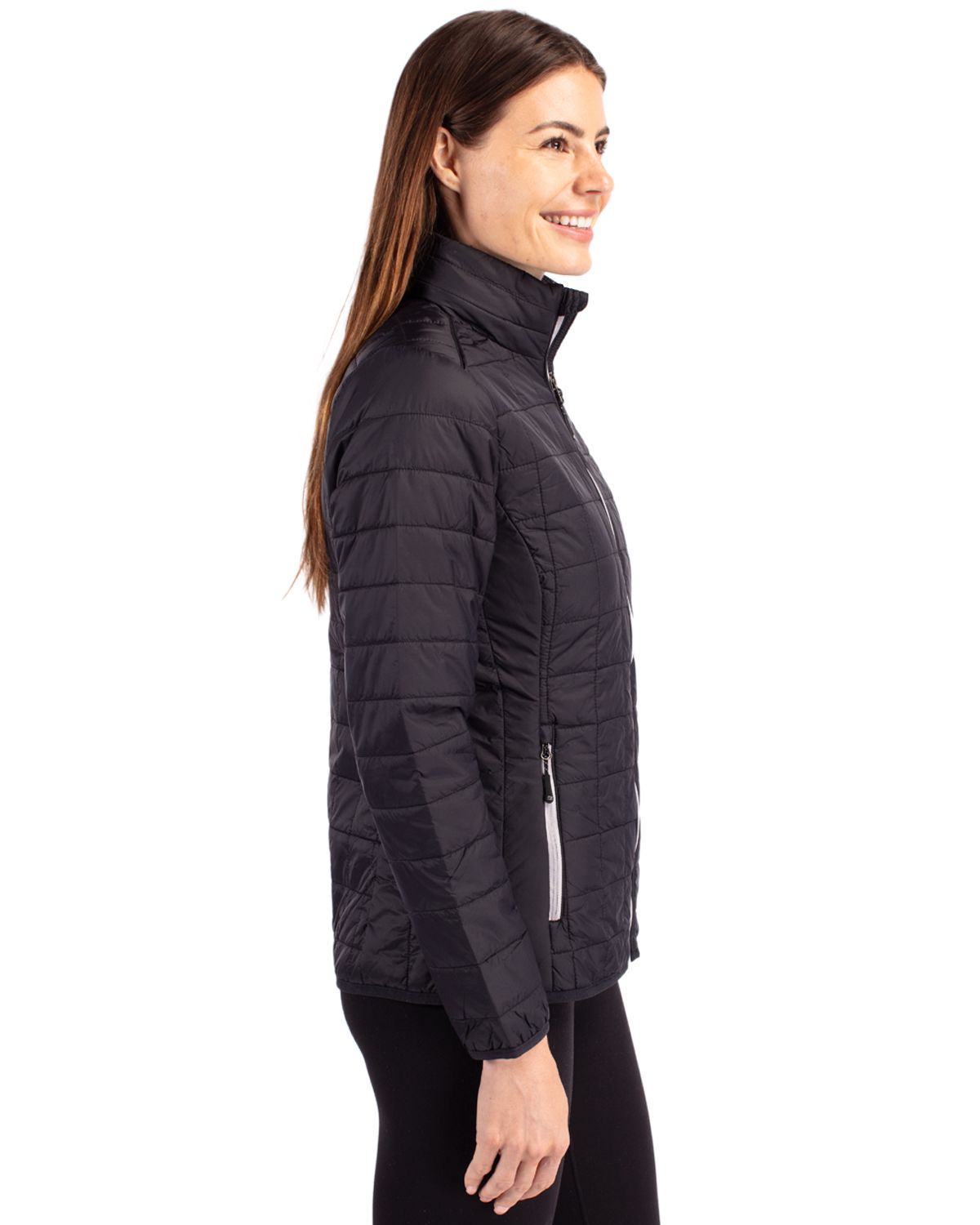 Cutter & Buck Rainier Recycled Insulated Puffer Womens Full Zip Jacket 99