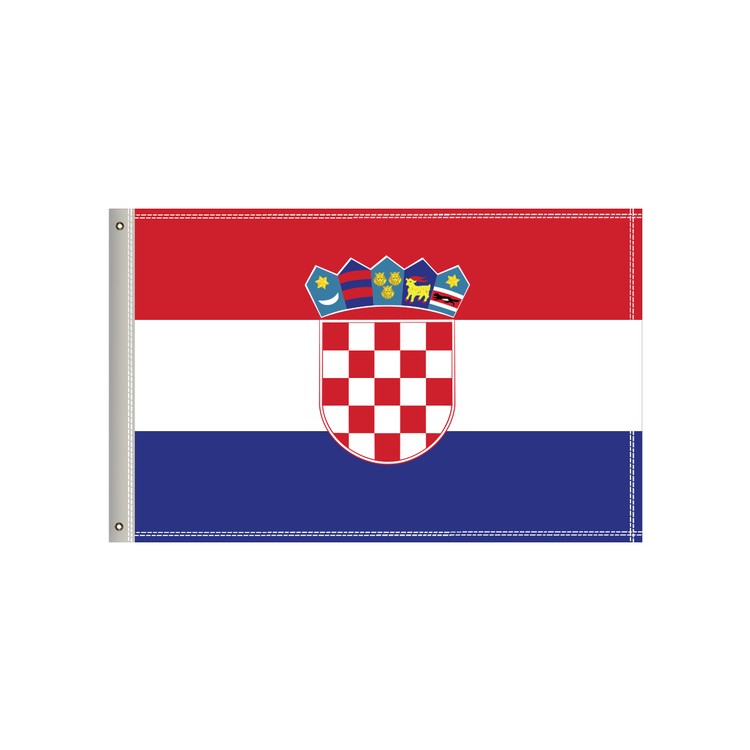 National Flag, Croatia, Single-Sided - 36"W x 24"H 2