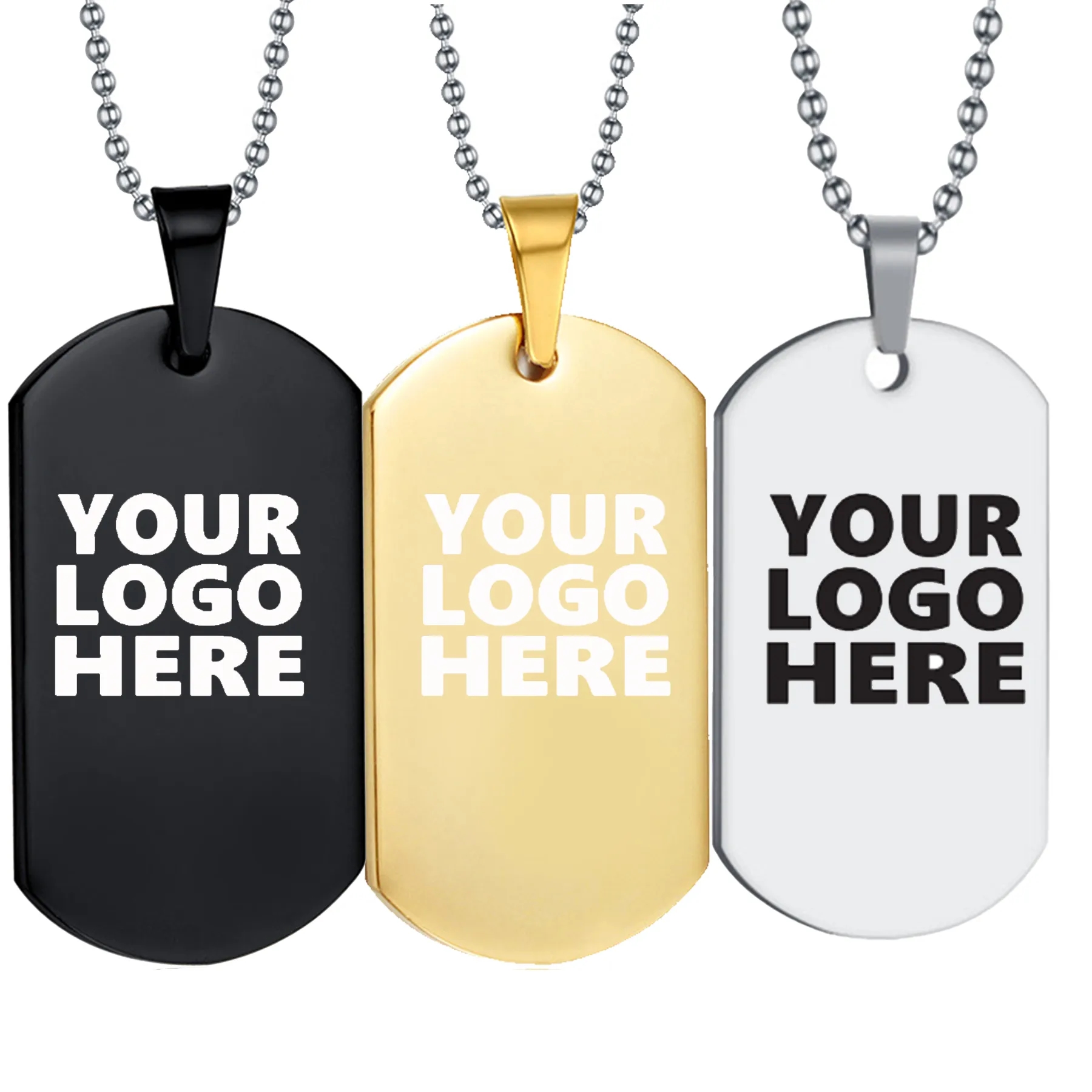 Stainless Steel Dog Tag Pendant Necklace 3