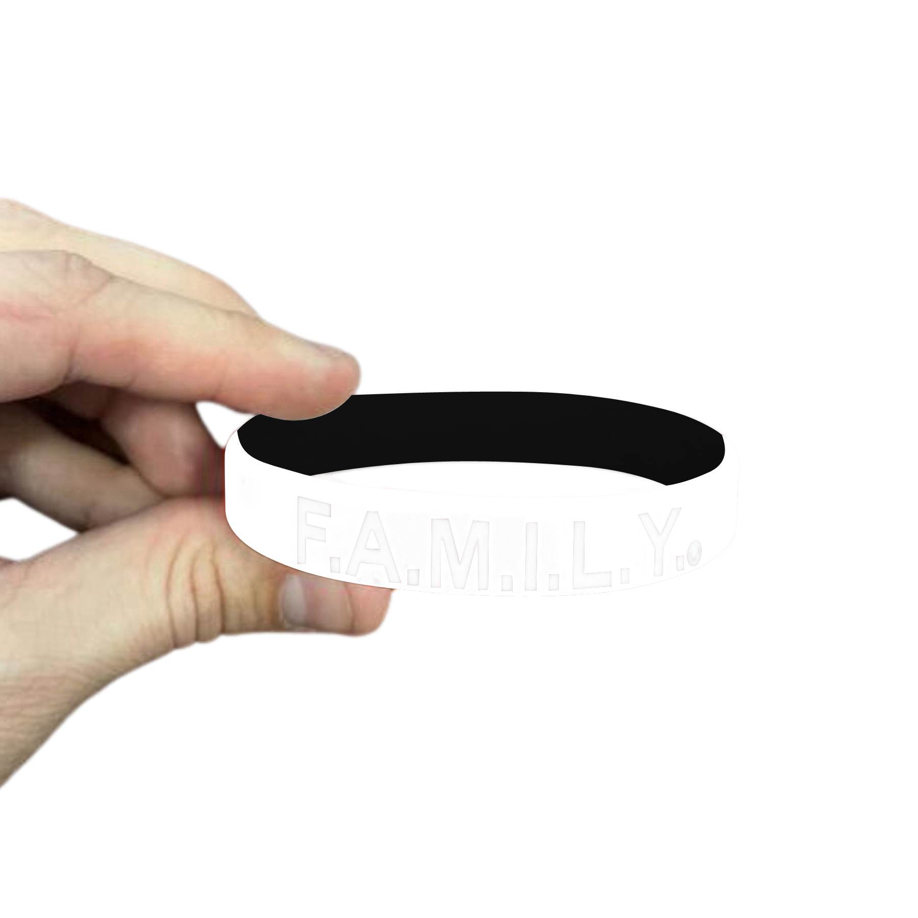 1/2" Rush Laser Debossed Silicone Wristbands 2 ply 20