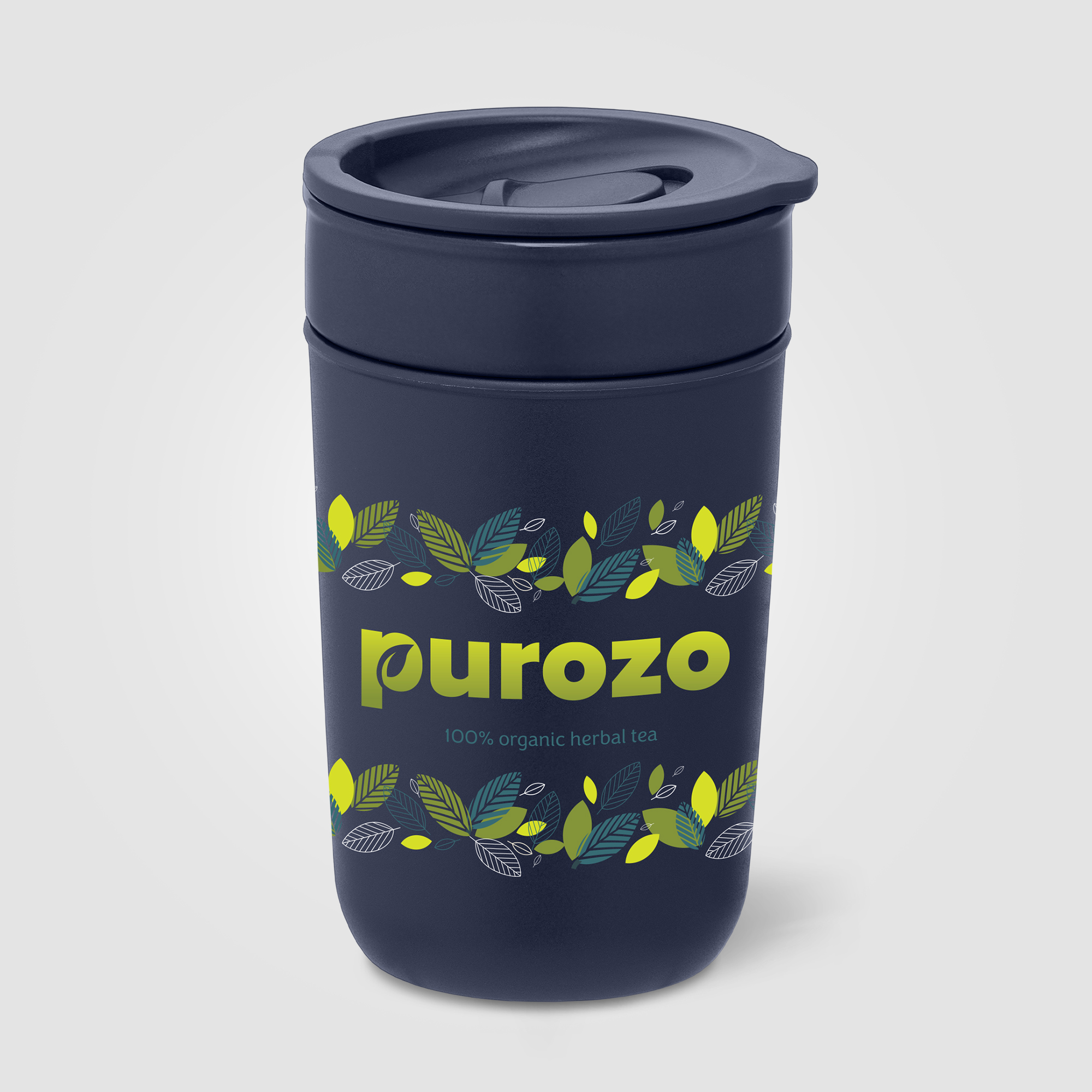 Danube - 12 oz. Ceramic Tumbler with Recycled Plastic Exterior & Lid 25