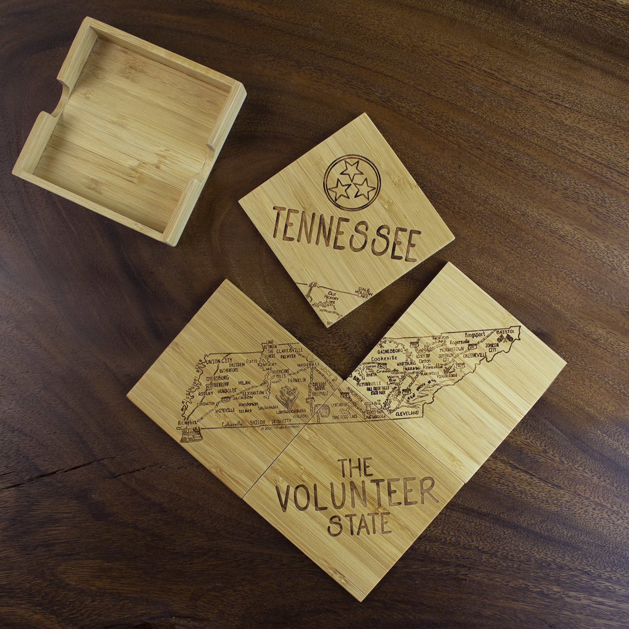 Tennessee Puzzle Coaster Set 12