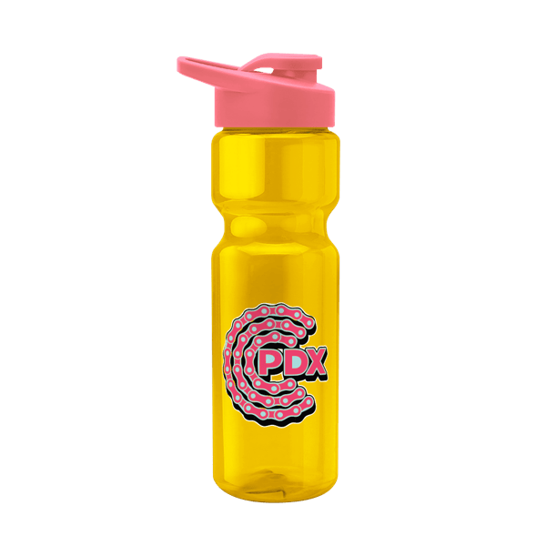 Blazer 28oz Transparent Bike Bottle w/Drink-thru Lid 1334