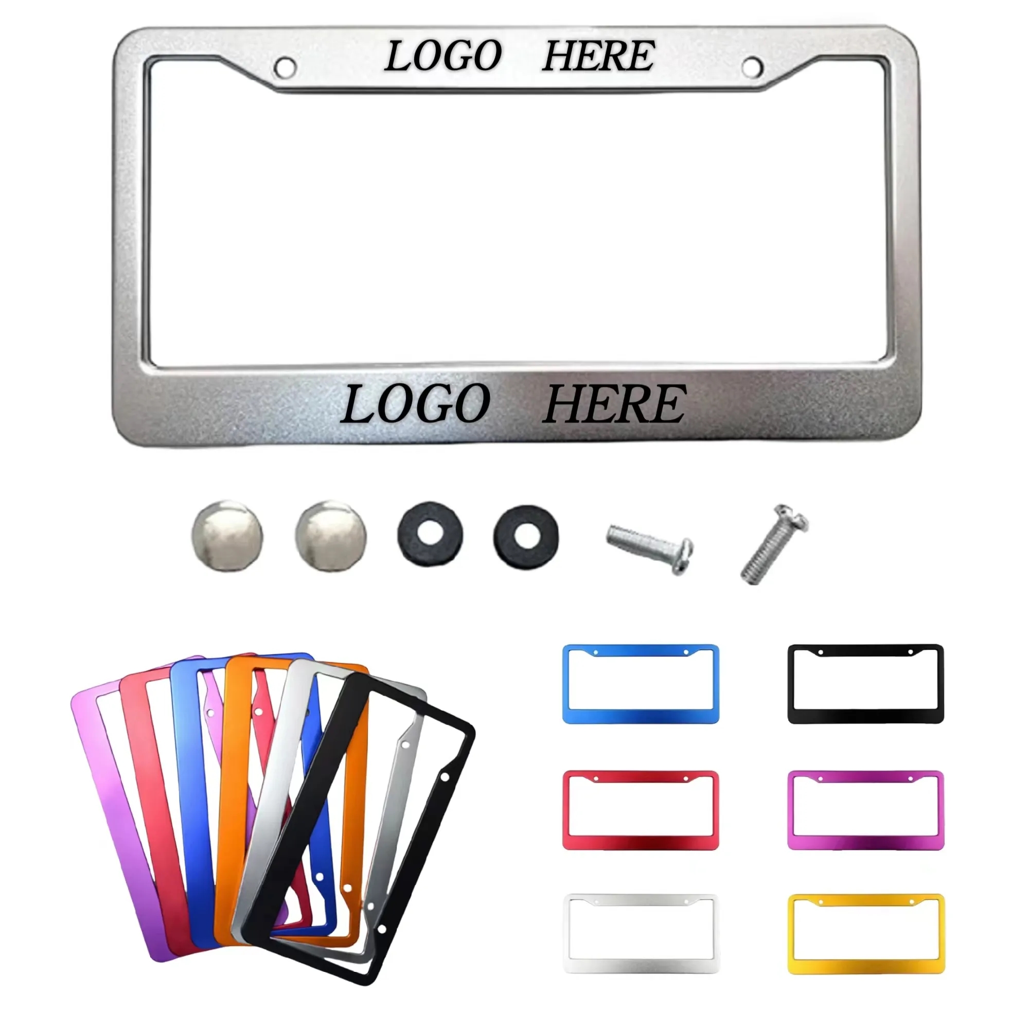 Aluminum Alloy Cars License Plate Frames 5