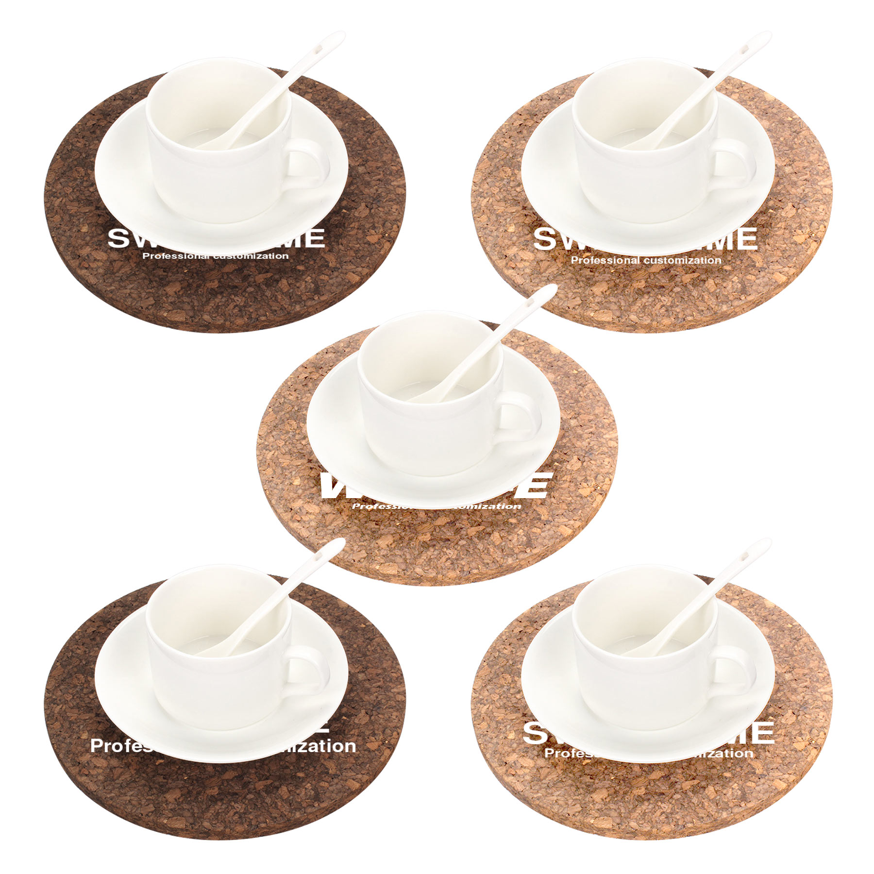 3.5" Round Cork Coasters 2