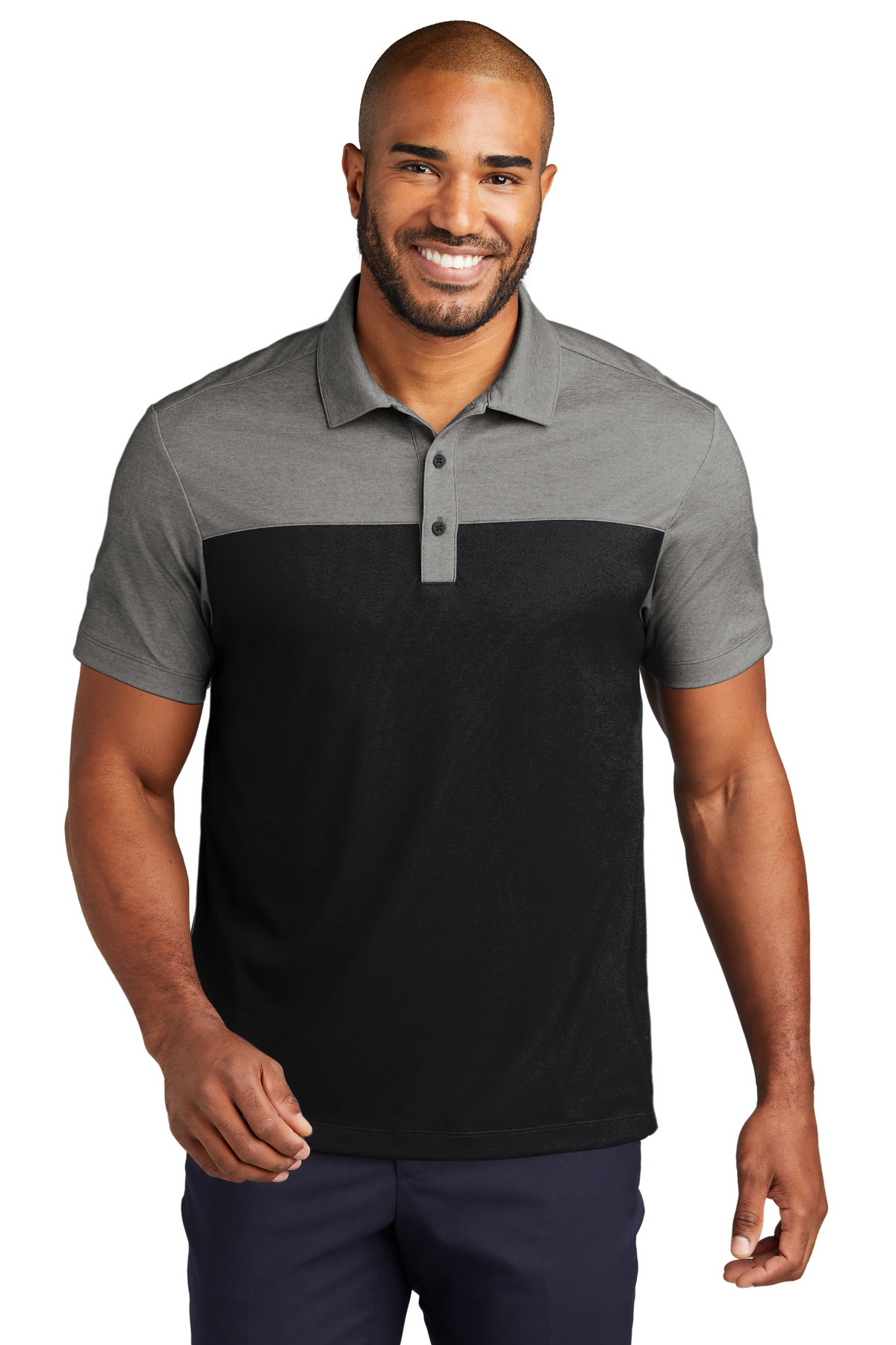 Port Authority Fine Pique Blend Blocked Polo K831 11