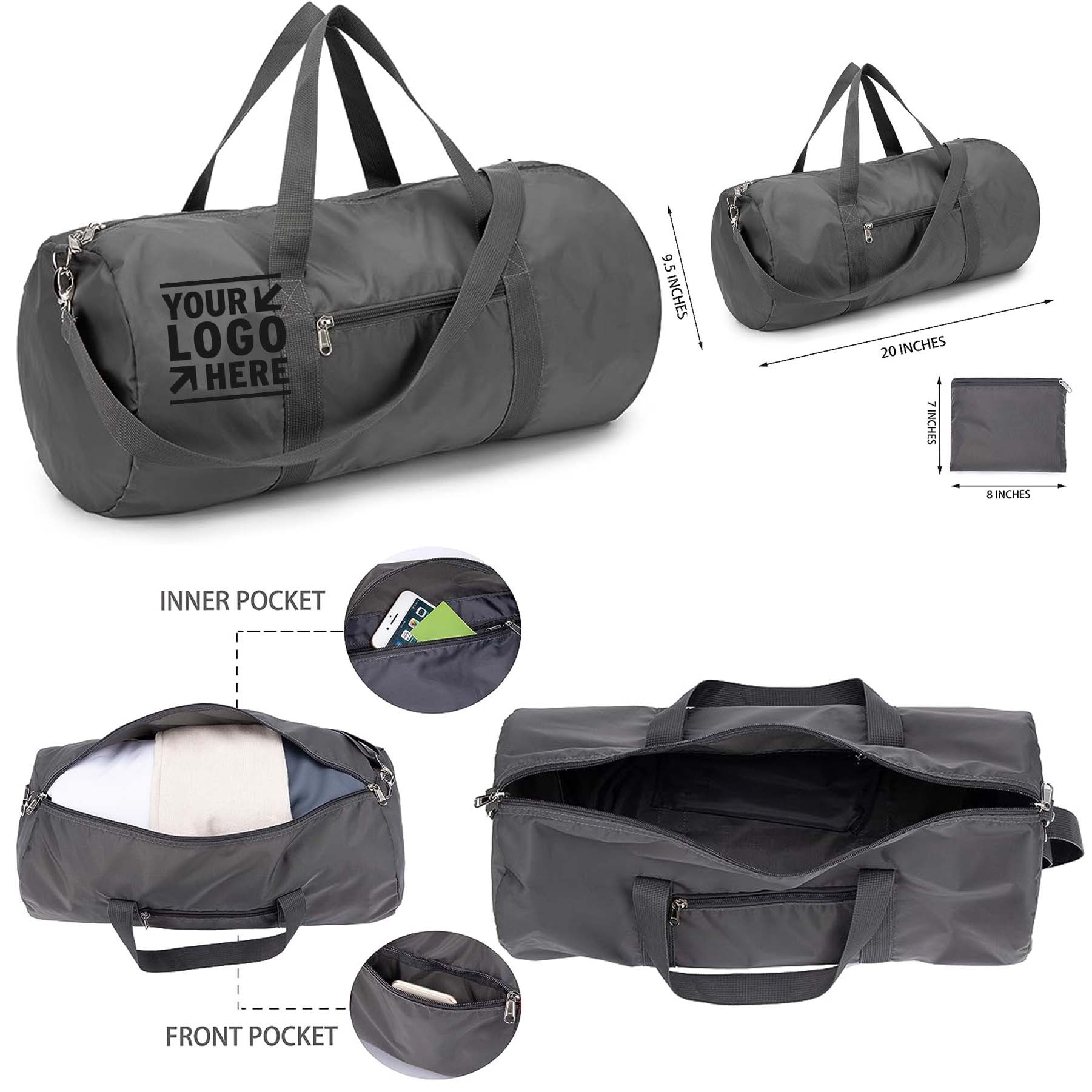 Men Women 20-24-28 Inches Foldable Gym Duffel Travel Sport Bag With Inner Pocket 2