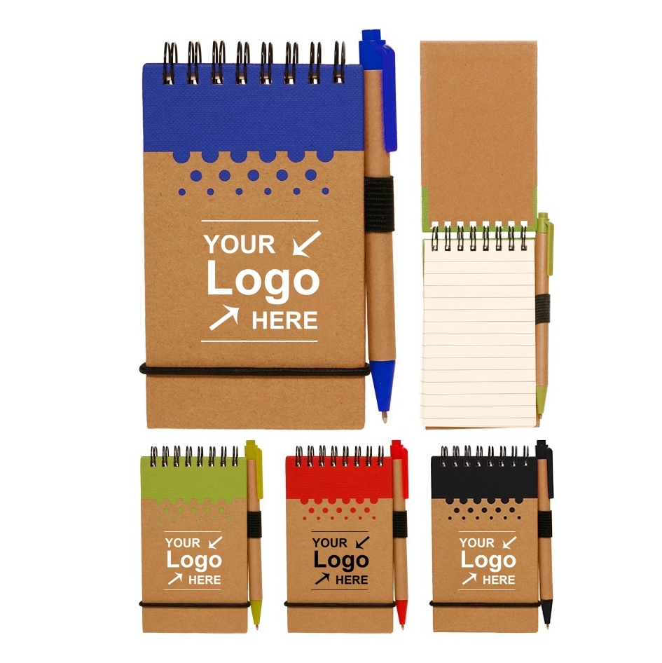 Eco Spiral Notebook Jotter w/Pen 2
