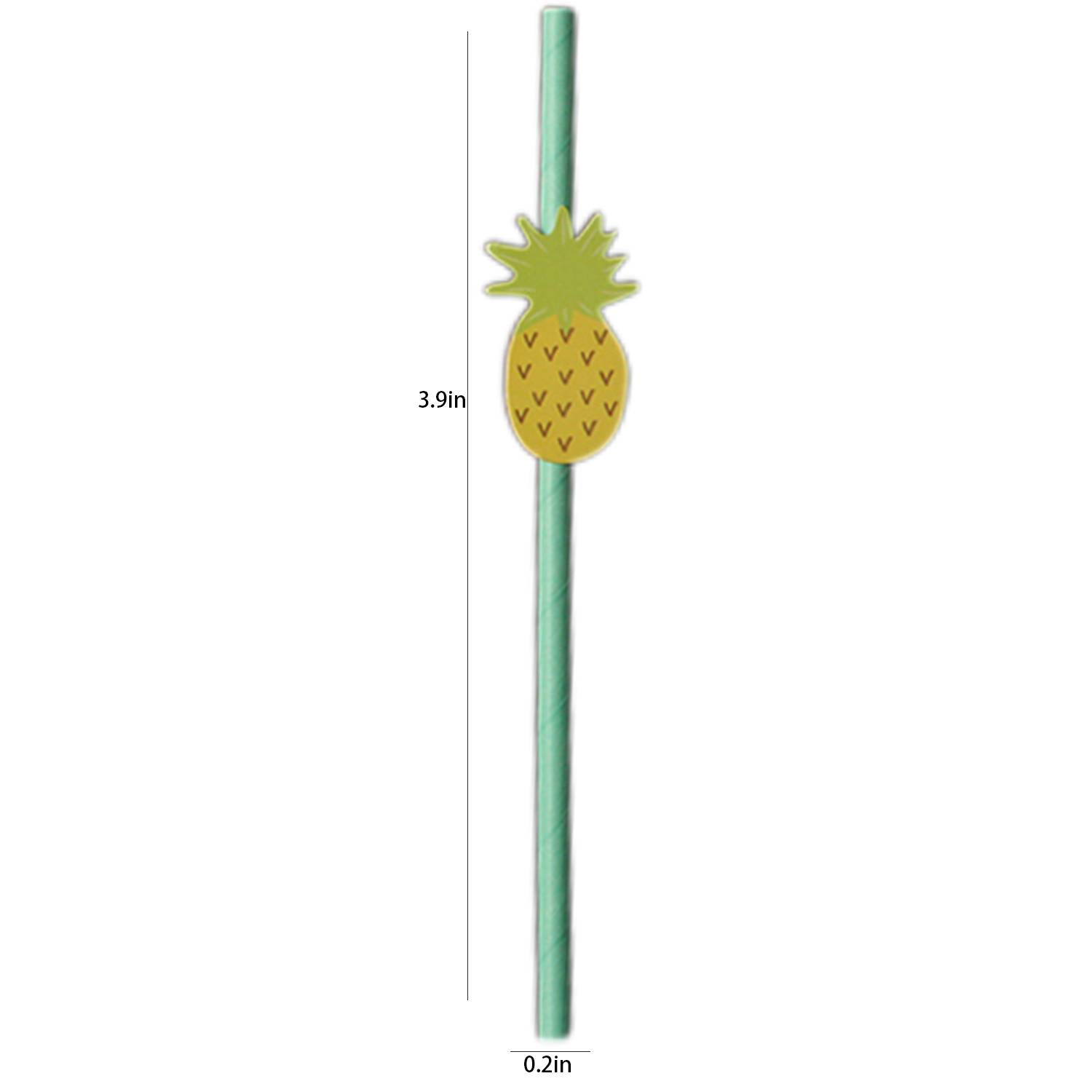 10PCS Fruit Themed Disposable Paper Straws 7