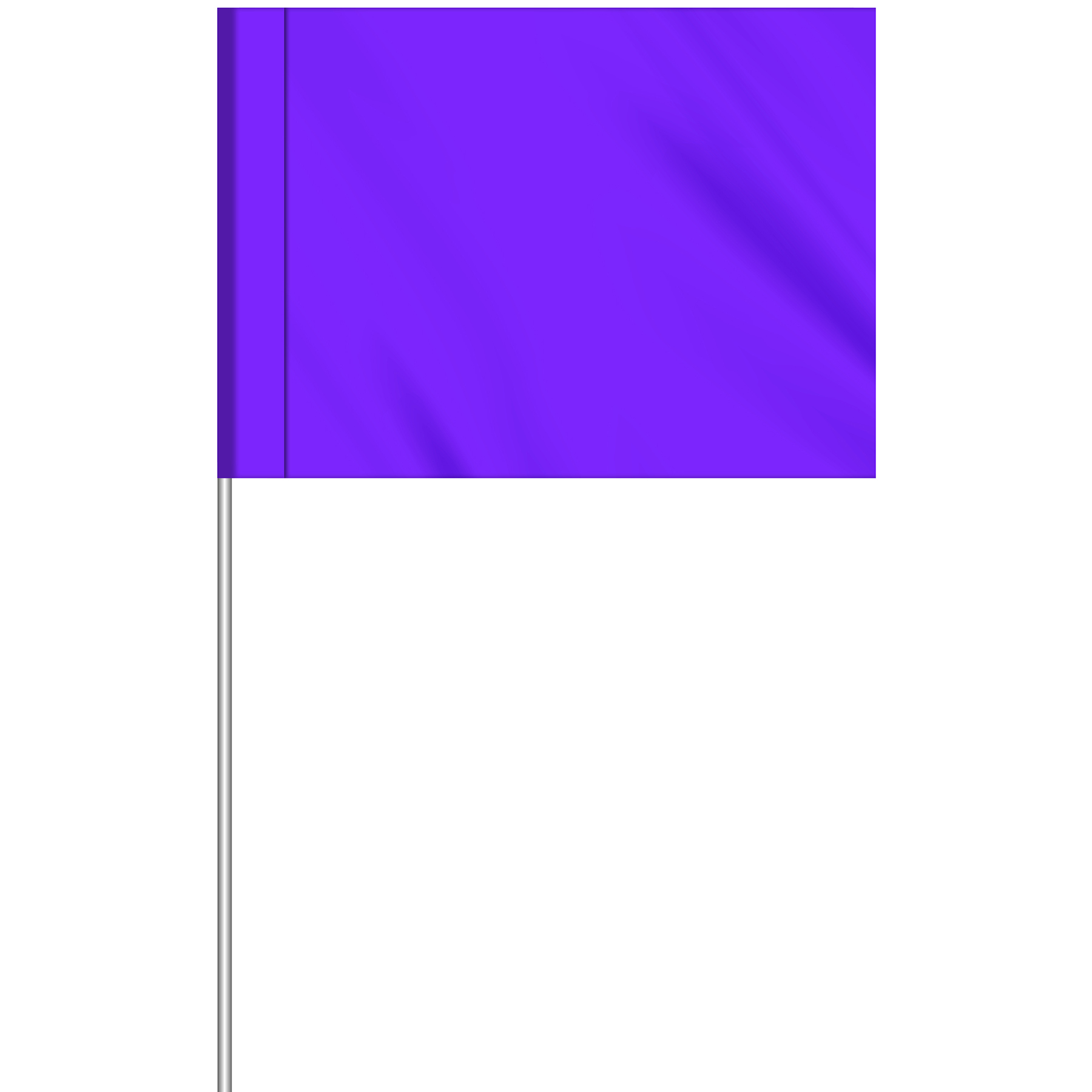1-Color 2.5" x 3.5" Custom Vinyl Marking Flag w/11.5" Plastic Staff 1