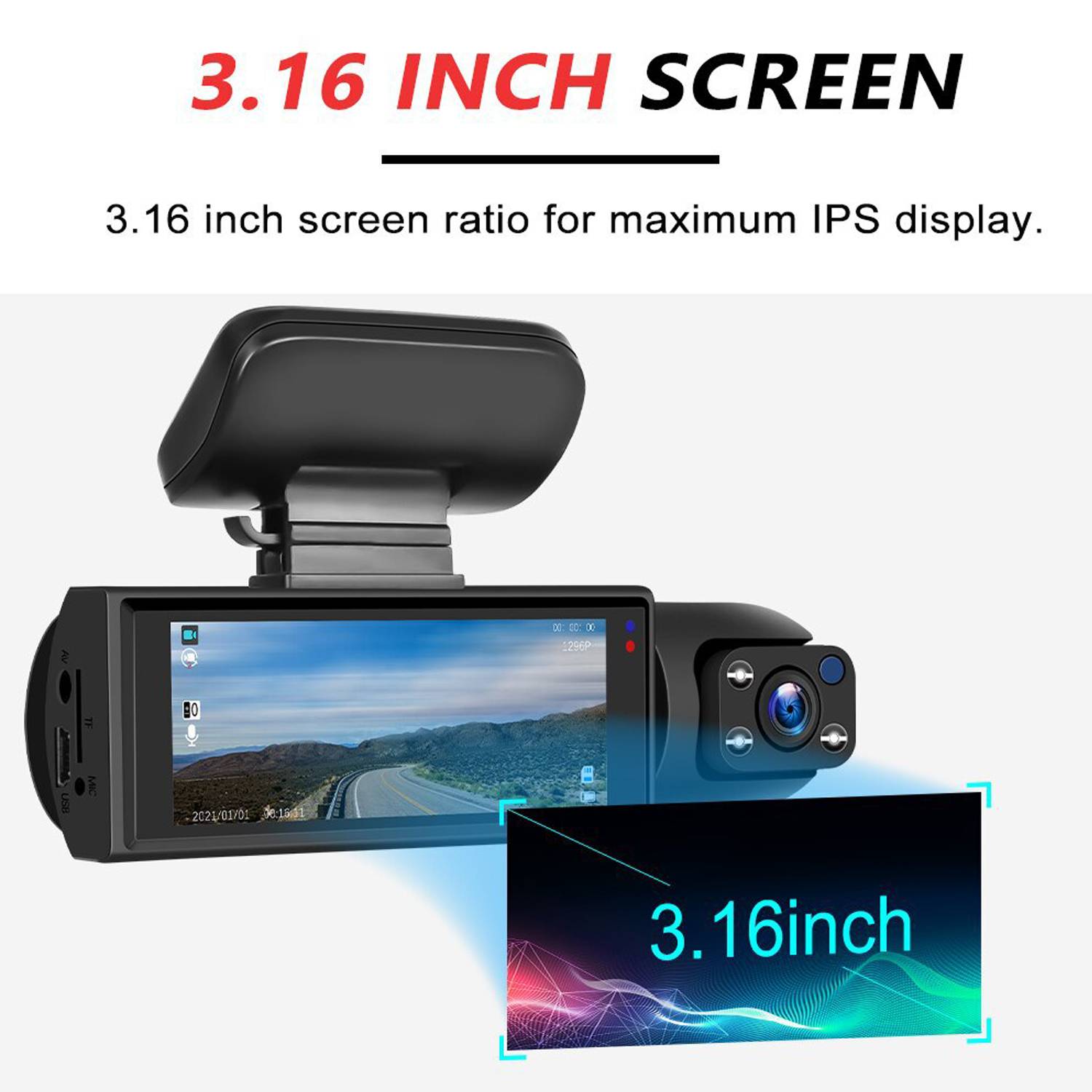 Lnfrared M8 High-definition 1296P Driving Recorder 3