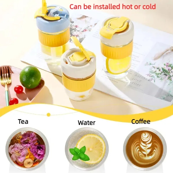 Straw Glass Water Cup 2
