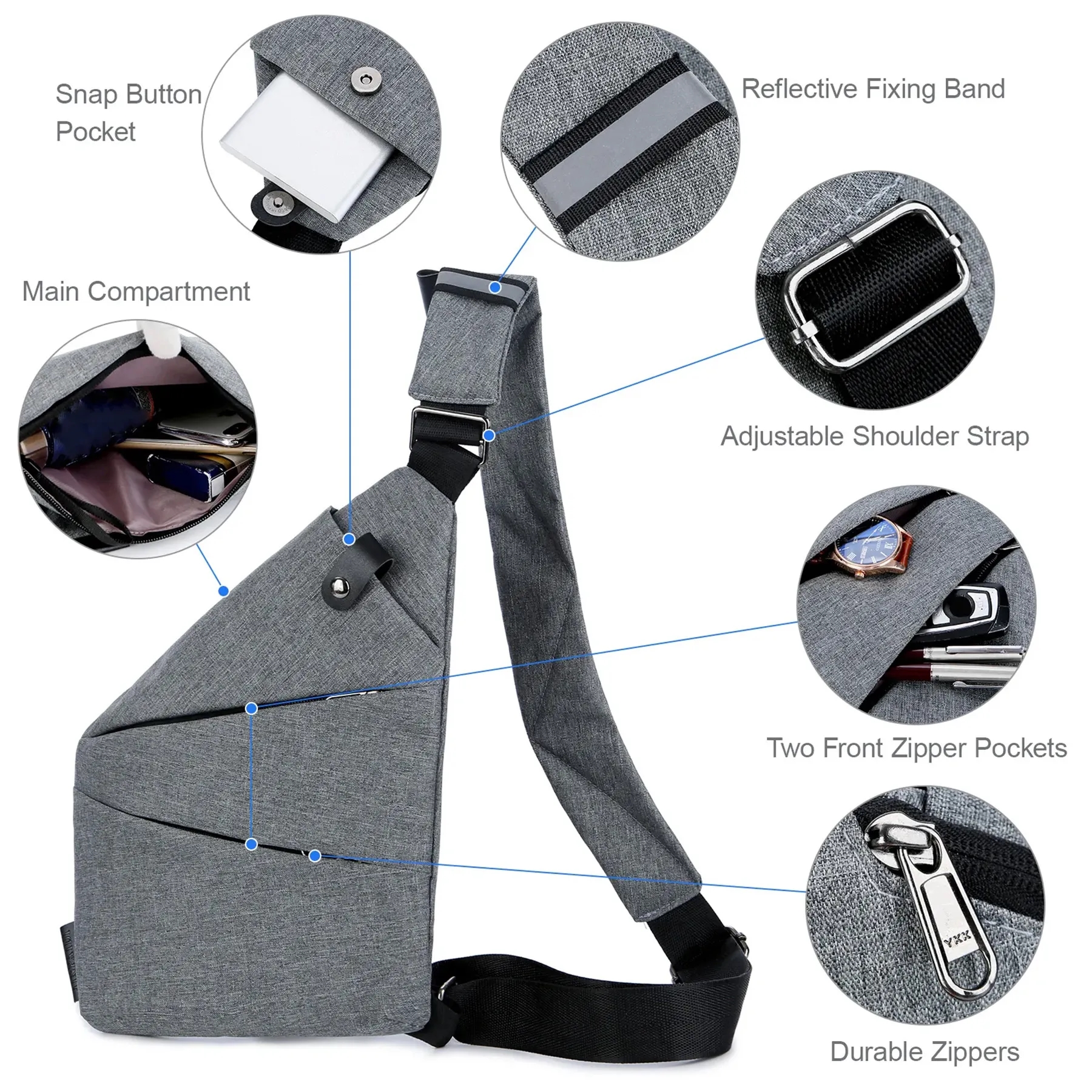 Travel Personalized Anti-theft Crossbody Bag 6