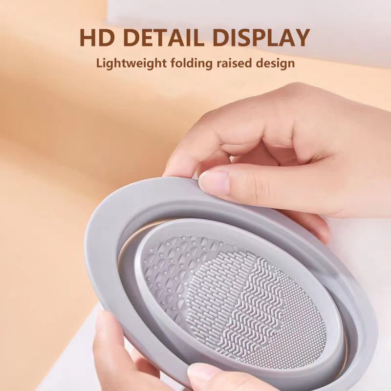 Foldable Makeup Brush Cleaner Cleaning Bowl--Round Shape 12
