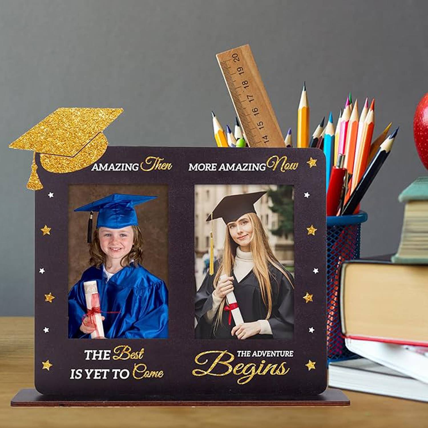 Handcrafted Solid Wood Picture Frame for Graduation Memories 5
